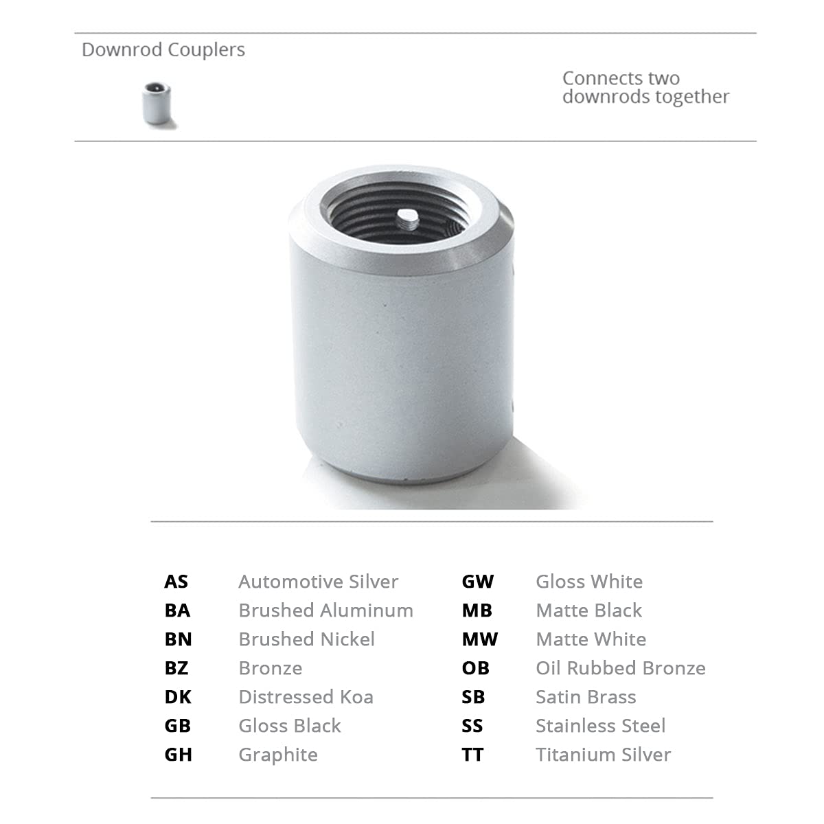 Modern Forms Smart Fan Bronze Ceiling Fan Downrod Coupler - Perfect for Home, Office & Indoor Installation