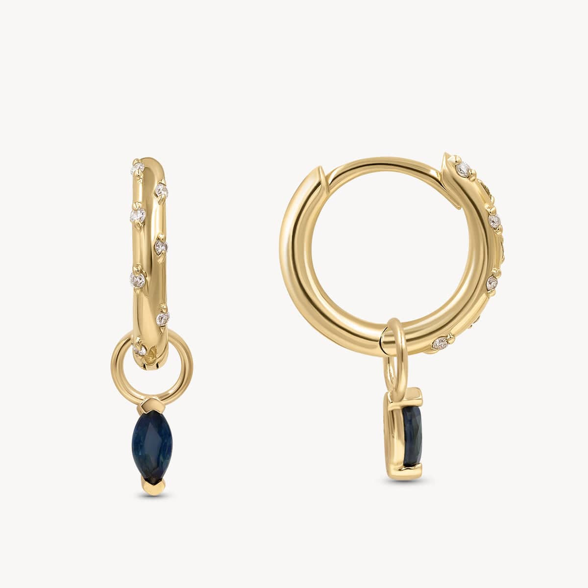 Mini Birthstone Huggie Charms - Dainty Sterling Silver Earrings for Women | Perfect for Everyday Wear, Gifts & Special Occasions
