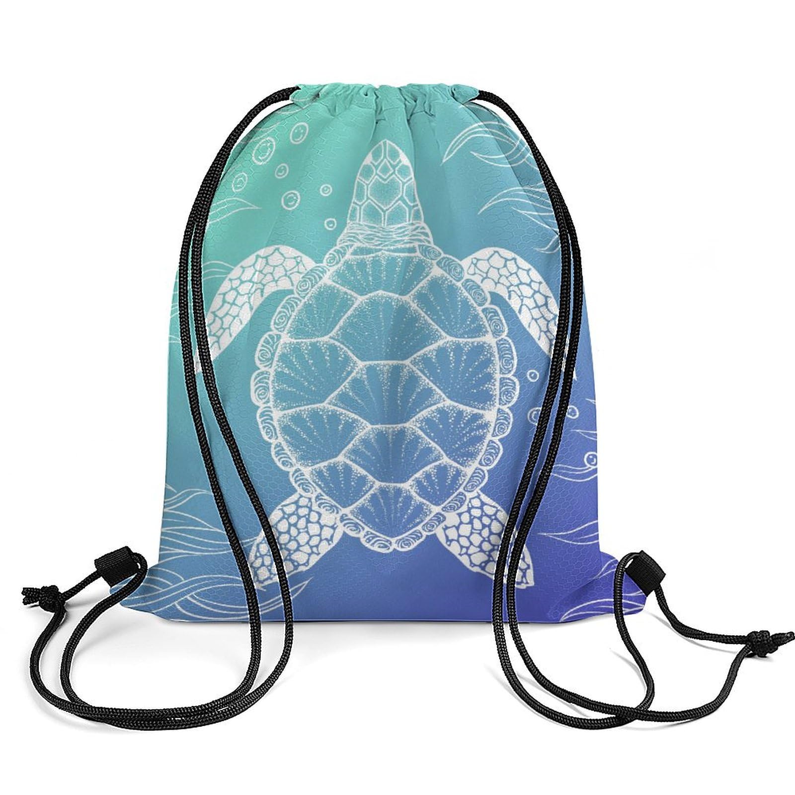 **Waterproof Turtle Drawstring Backpack - Sports & Gymnastics Grip Bag for Men & Women - Durable Pull String Storage Bag - Perfect for Gym, Beach, Travel & Outdoor Activities**