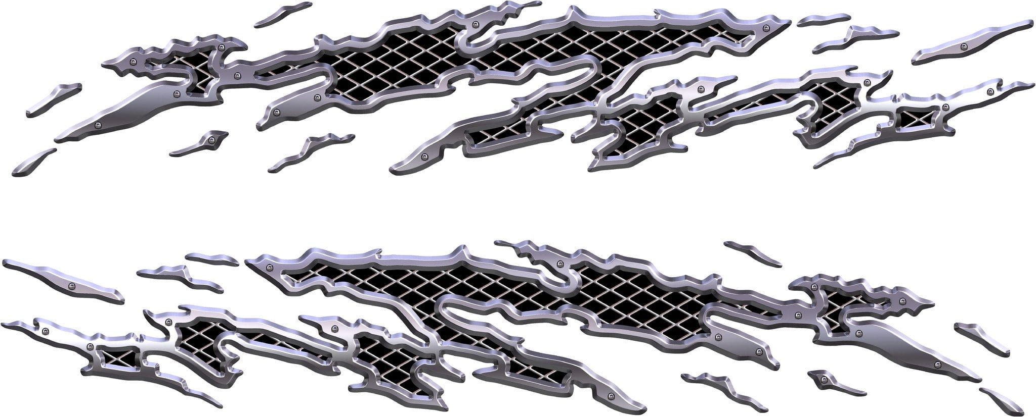 Durable Metal Mud Splash Side Decals for Cars, Trucks & Jeeps - B110 - Off-Road Protection & Custom Styling for Adventure Vehicles