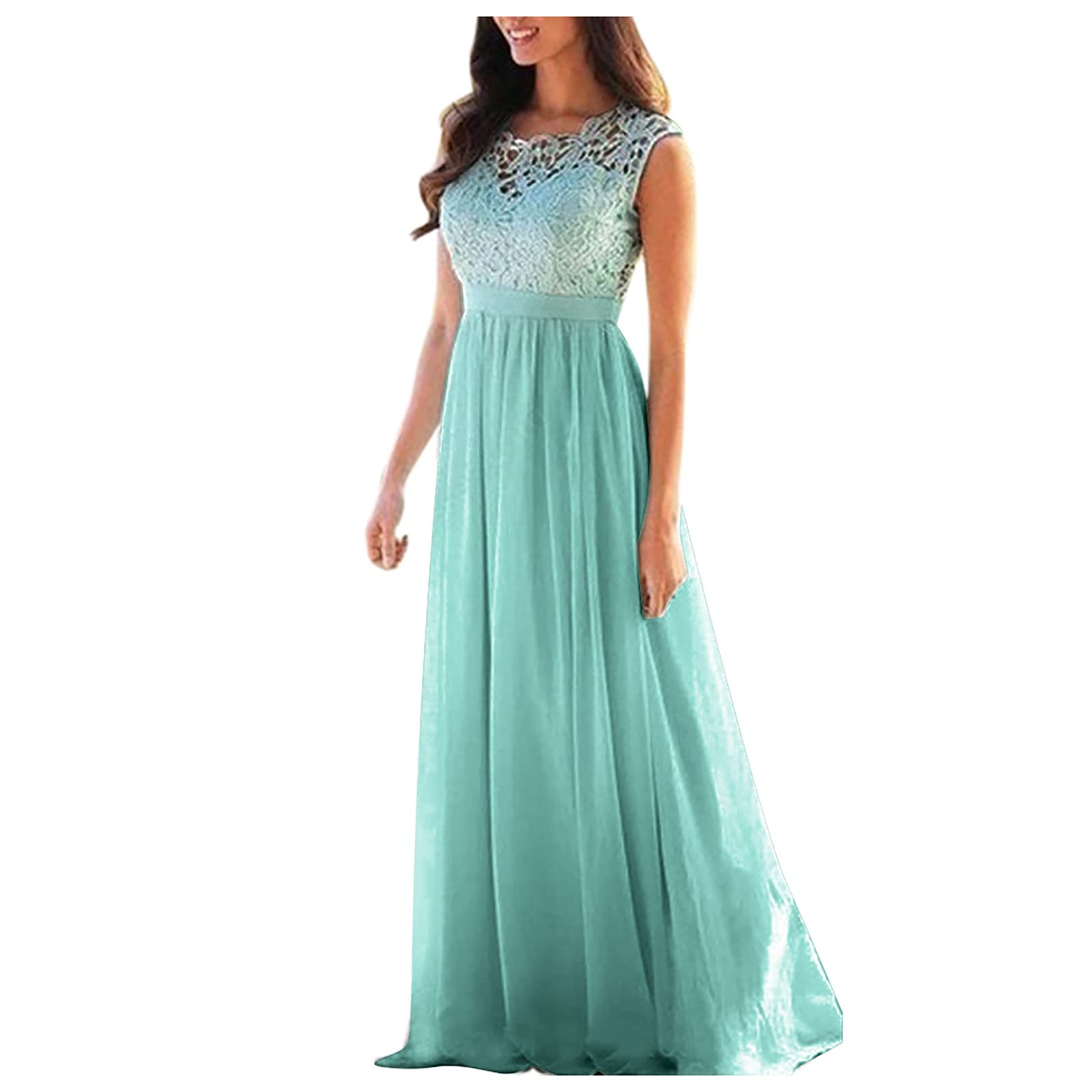 Elegant Applique Lace Coral Bridesmaid Wedding Dress for Women - Long Sleeve Turtleneck Formal Gown for Bridal Party, Evening Events & Special Occasions