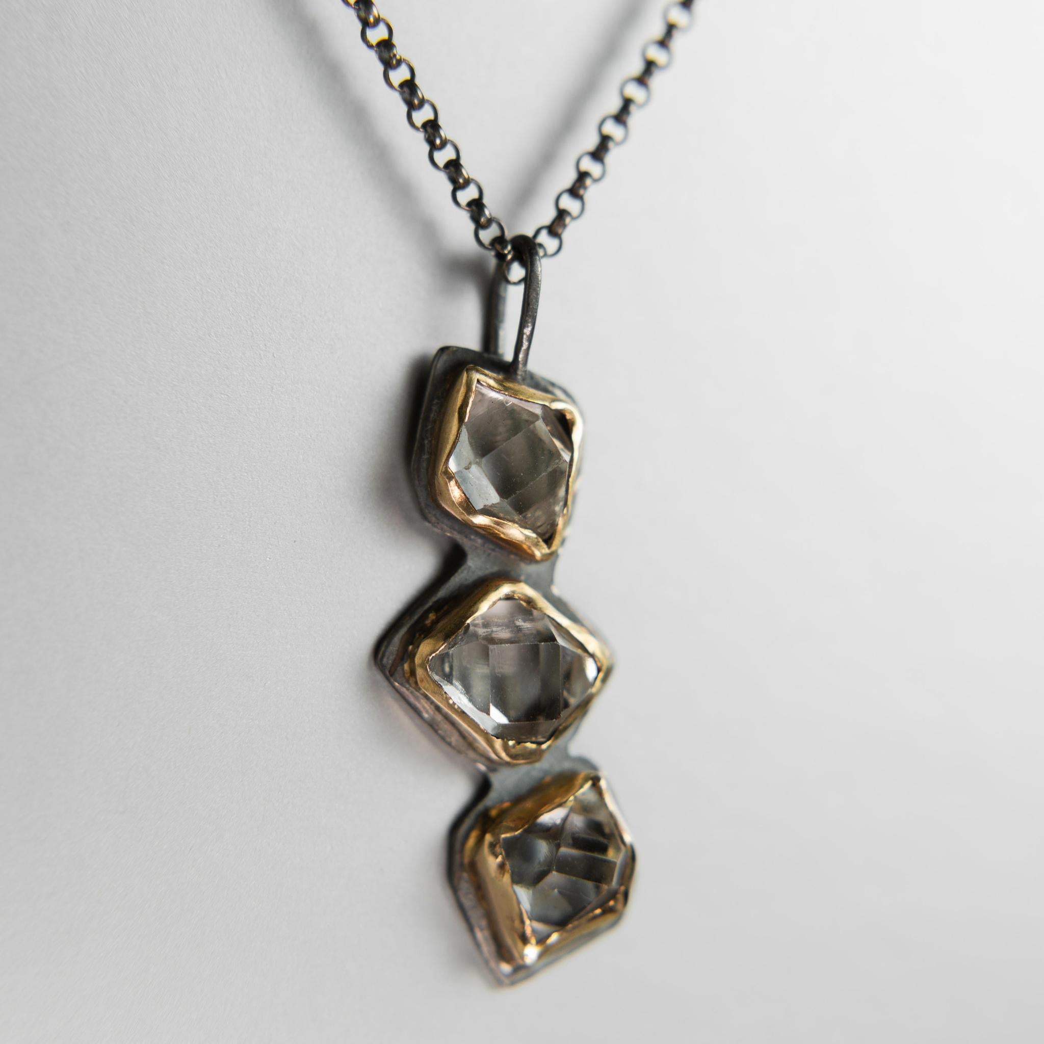 Tumbling Glacier Drop Necklace - Elegant Icy Blue Crystal Pendant for Women | Perfect for Weddings, Parties & Everyday Wear