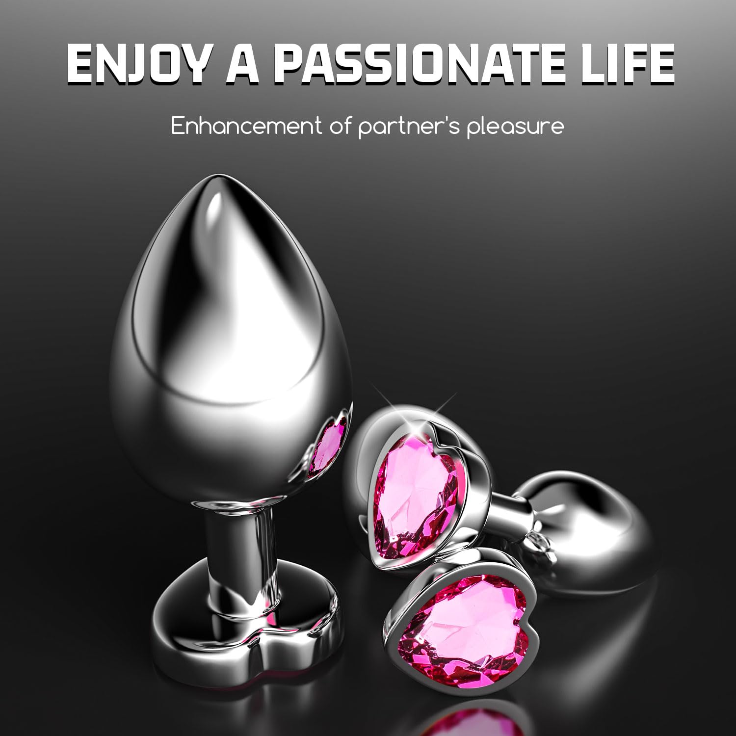 Premium 3-Piece Stainless Steel Anal Training Kit - Couples Butt Plug Set for Men & Women, Portable Adult Toys for Relaxation & Exercise | Perfect for Beginners, Intimate Play & Sensual Exploration