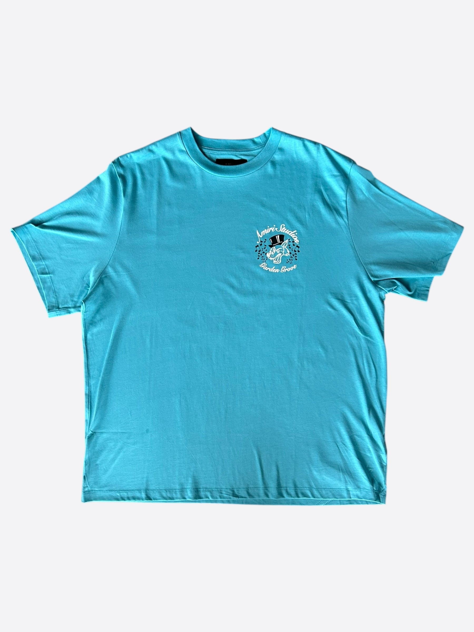 Amiri Blue & White Logo T-Shirt for Men - Stylish Graphic Tee for Casual Wear & Street Fashion