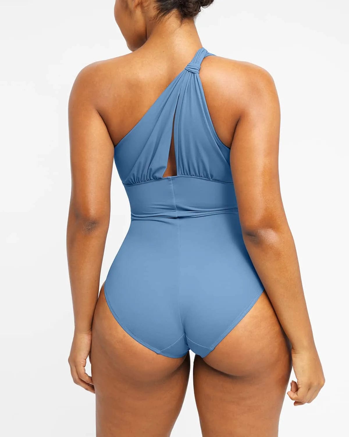 Smart Sculpt Ruched Twist Front Shaping Swimsuit - Slimming One Piece Bathing Suit for Women - Perfect for Beach Vacations, Pool Parties & Summer Getaways