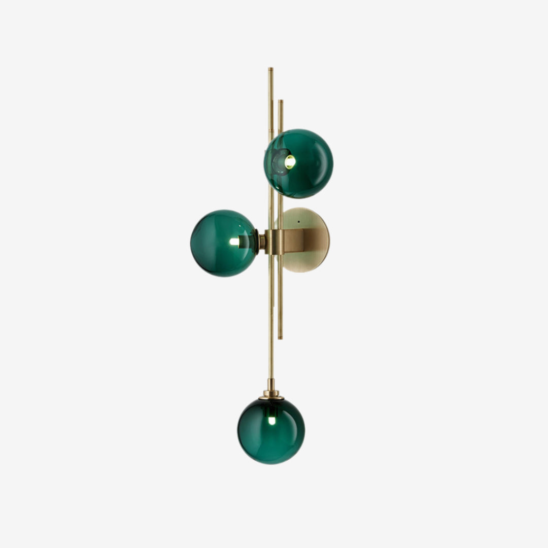 Nordic 3-Head Glass Wall Sconce - Modern Minimalist Lighting for Bedroom, Living Room, Hallway & Corridor