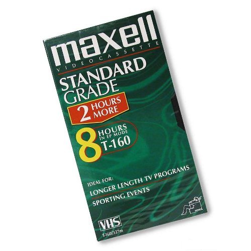 Maxell 213010 160 Minute GX Silver Video Tape - High-Quality Recording for Home Movies, Events & Archival Storage (VHS Compatible)