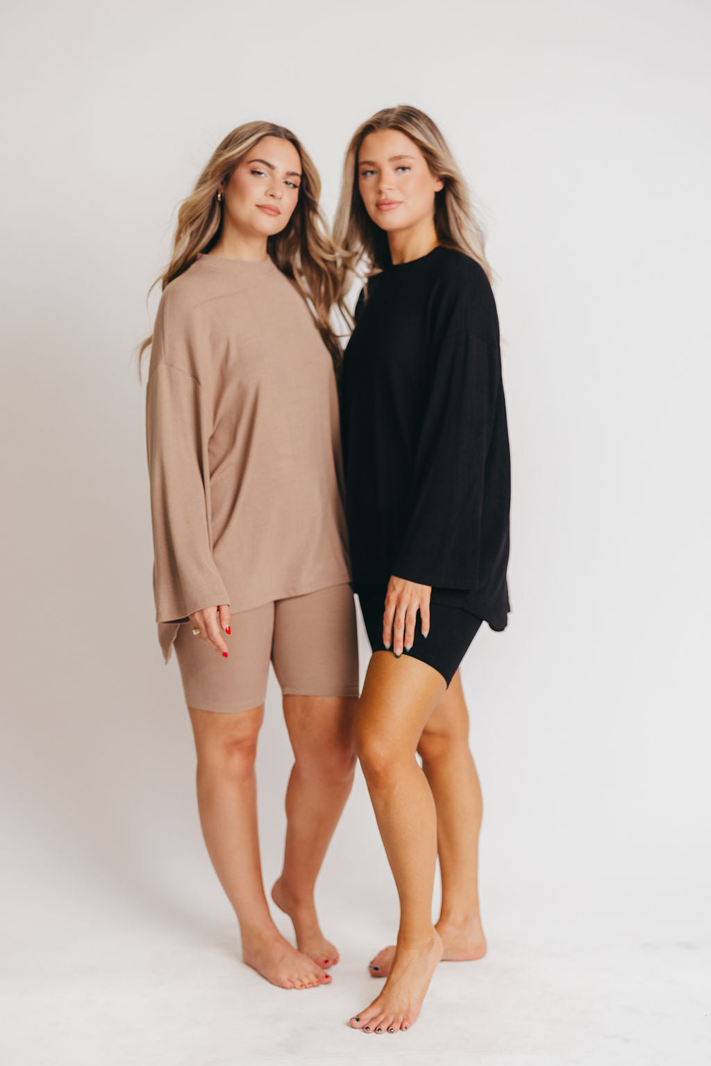 All Weekend Long Set - Cozy Long Sleeve Top in Biscotti | Perfect for Casual Outings, Lounging & Fall Layering