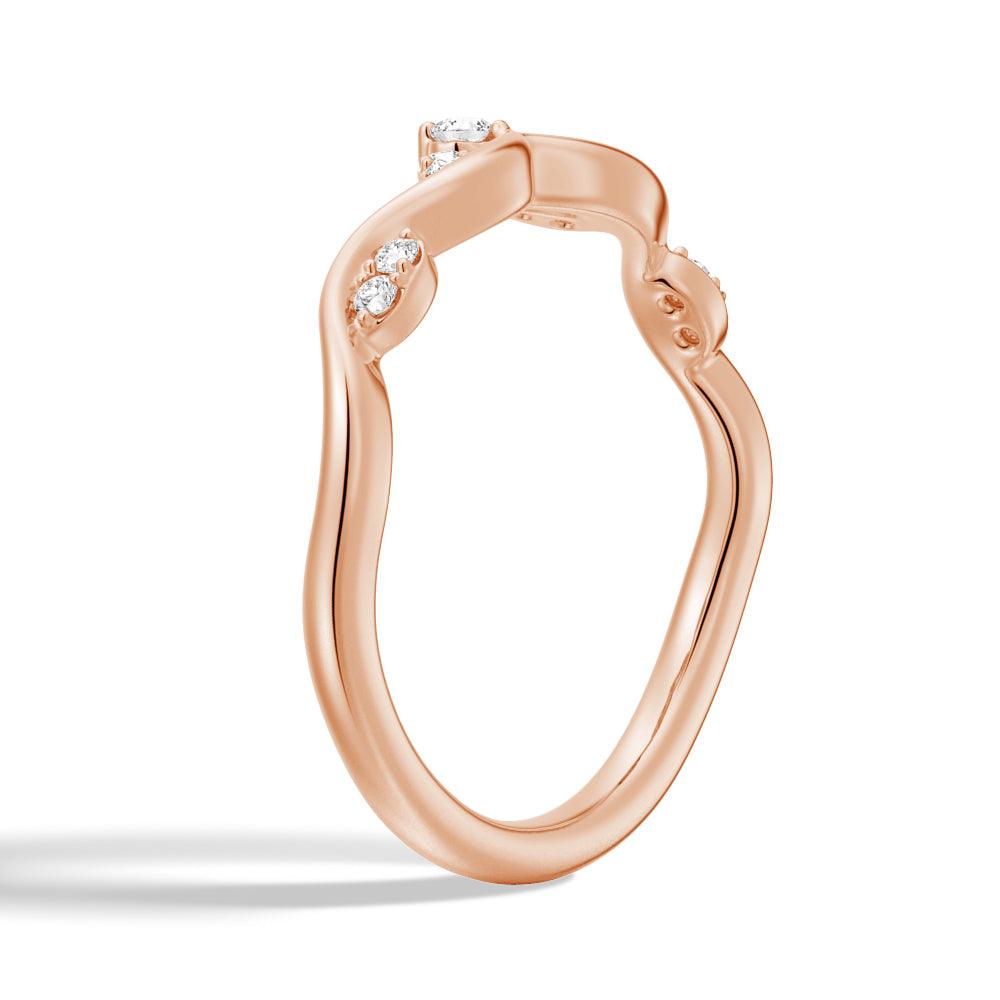 Elegant Winding Willow Curved Moissanite Wedding Band Ring for Women - Perfect for Engagement, Anniversary & Bridal Jewelry Gifts