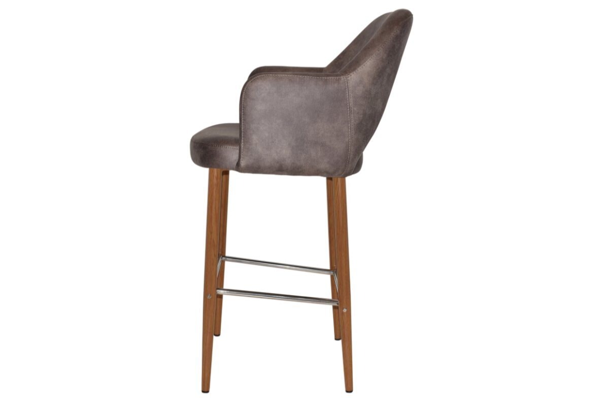 EZ Hospitality Avalon Stool with Arms - Light Oak Finish - 750mm Seat Height - Perfect for Kitchen Islands, Bars & Commercial Settings