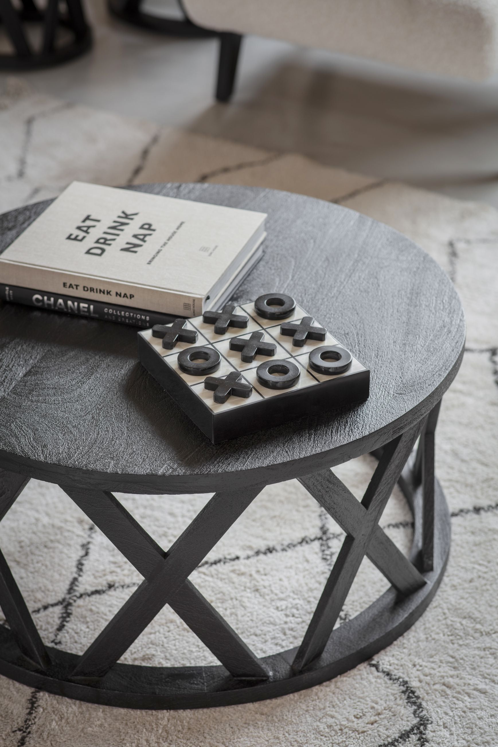 Solid Black Wood Coffee Table - Modern & Stylish Living Room Furniture for Home Decor | Perfect for Living Rooms, Offices & Apartments