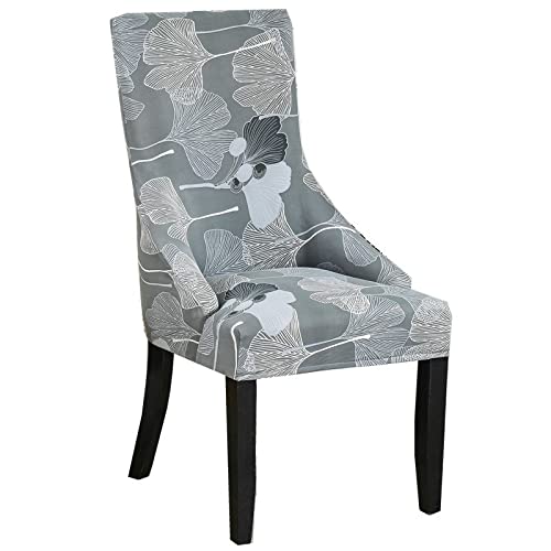 Jacquard Wingback Chair Cover - Stretch Armless Slipcover for Dining Room, Banquet & Home Decor - Anti-Dirty Accent Chair Covers (Color #3, 1PC) - Perfect for Living Room, Office & Event Seating
