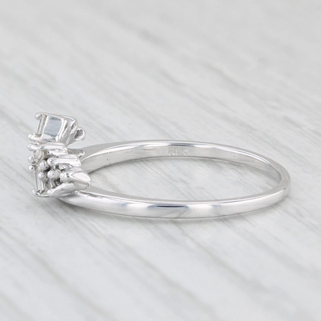 0.22 Carat Diamond Ring Jacket Guard - 14k White Gold Wedding Band Size 7.25 - Perfect for Bridal Sets, Anniversary Gifts & Special Occasions