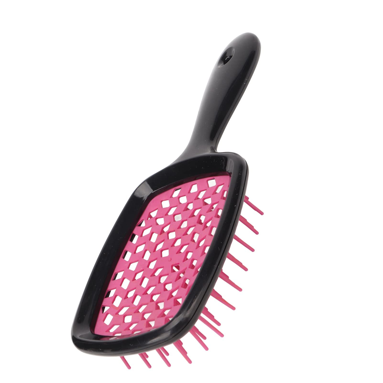 EXCLUZO Vent Paddle Hair Brush with Mellow Teeth - Detangling & Massaging Hairbrush for Wet & Dry Hair - Professional Ergonomic Design for Blow Drying (Rose Red) - Perfect for Salon, Home & Travel Use