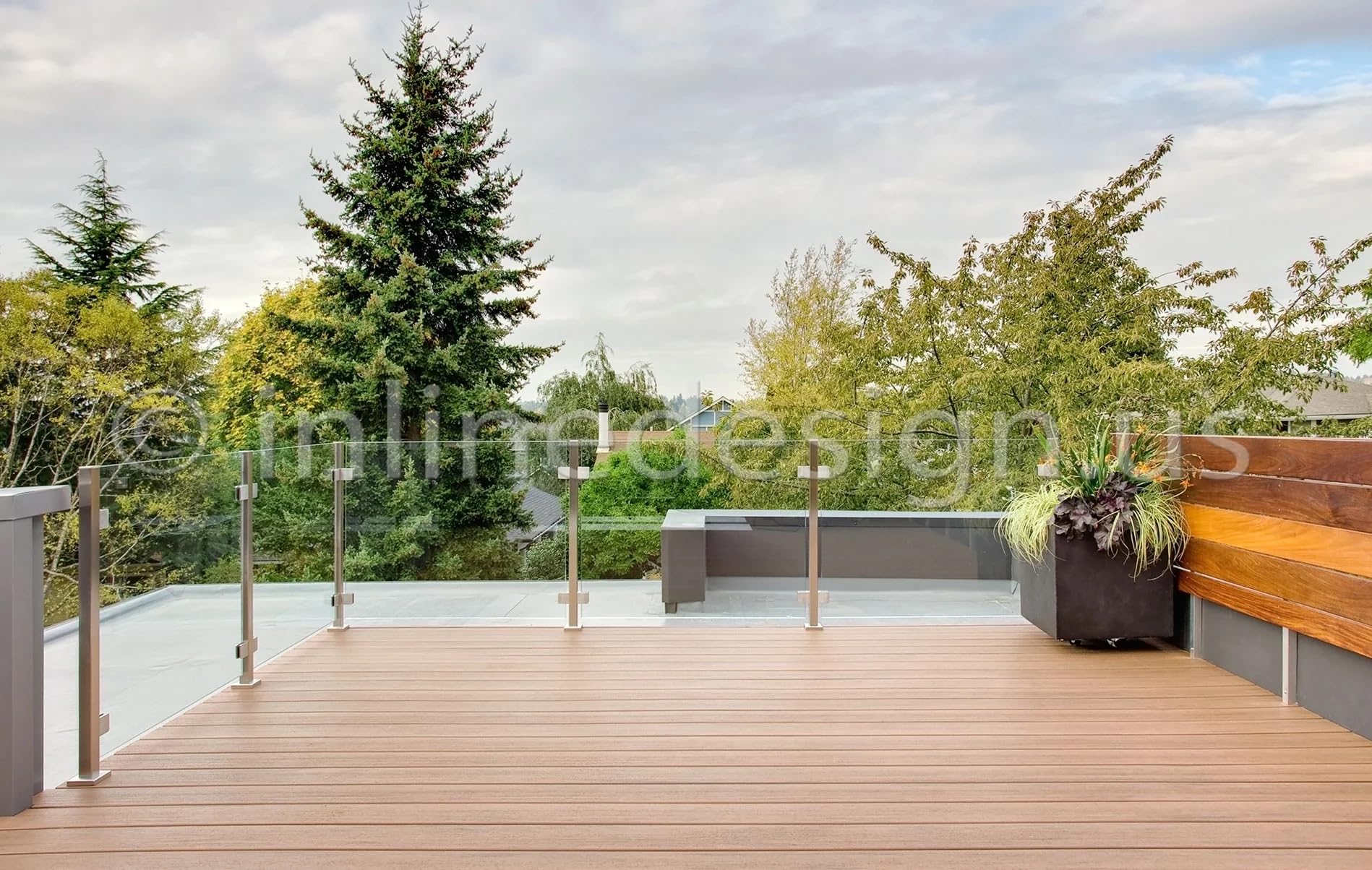 Premium 316 Stainless Steel Glass Railing Post - 36