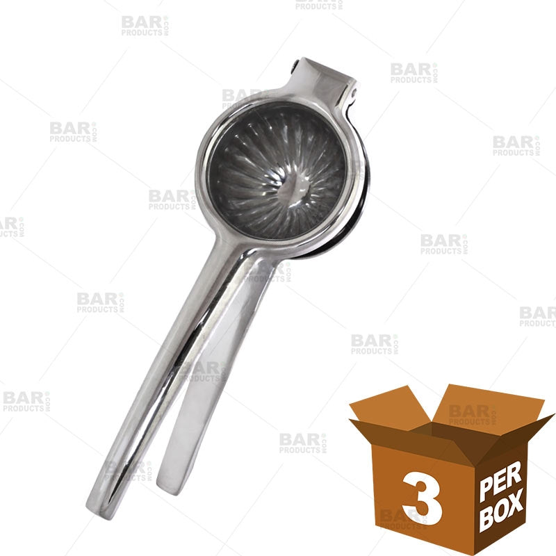 BarConic® Premium Stainless Steel Citrus Juicer - 3-Pack Lemon Lime Orange Squeezer for Fresh Juice - Perfect for Cocktails, Baking & Healthy Drinks