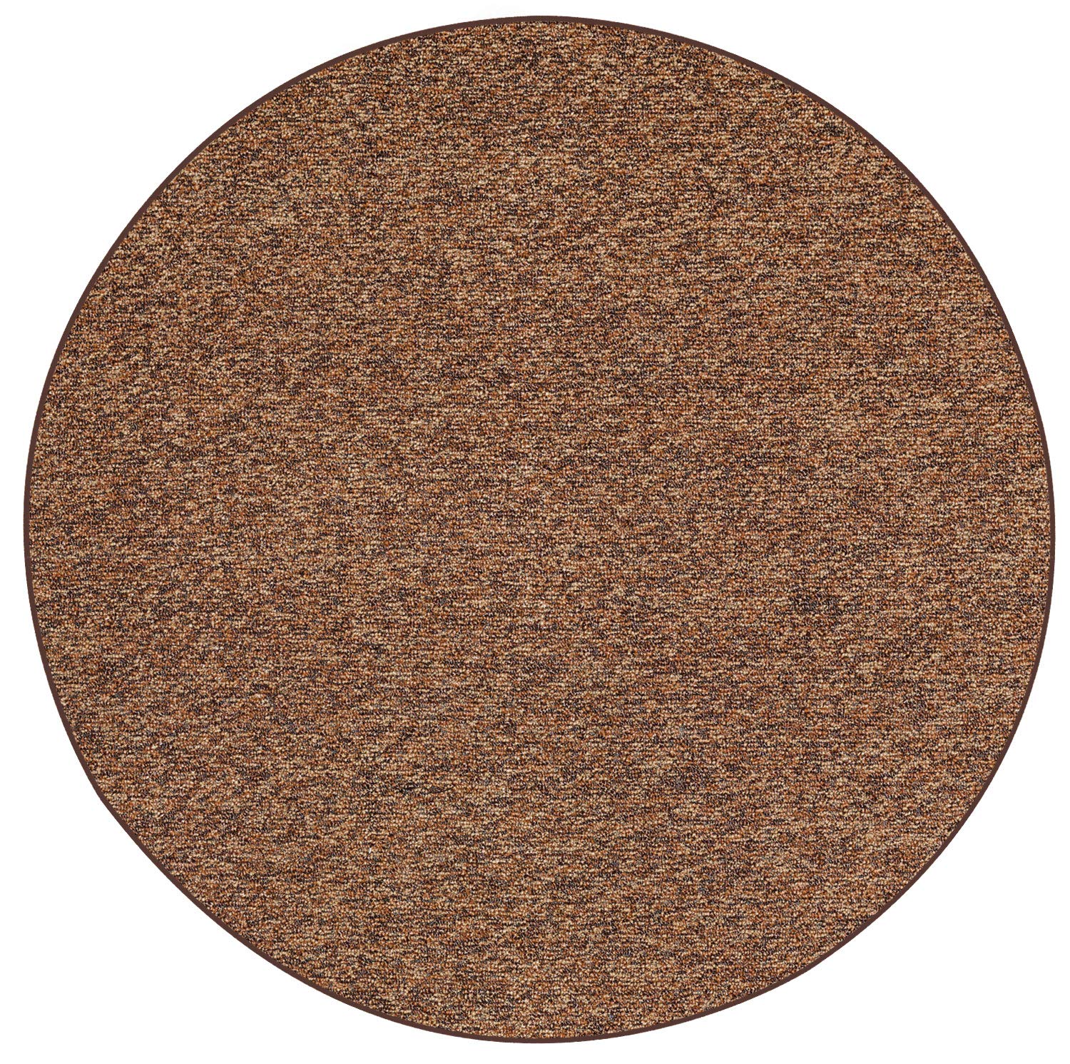 Premium Non-Slip Chocolate Brown Outdoor Artificial Grass Rugs - Set of 6 Round 18