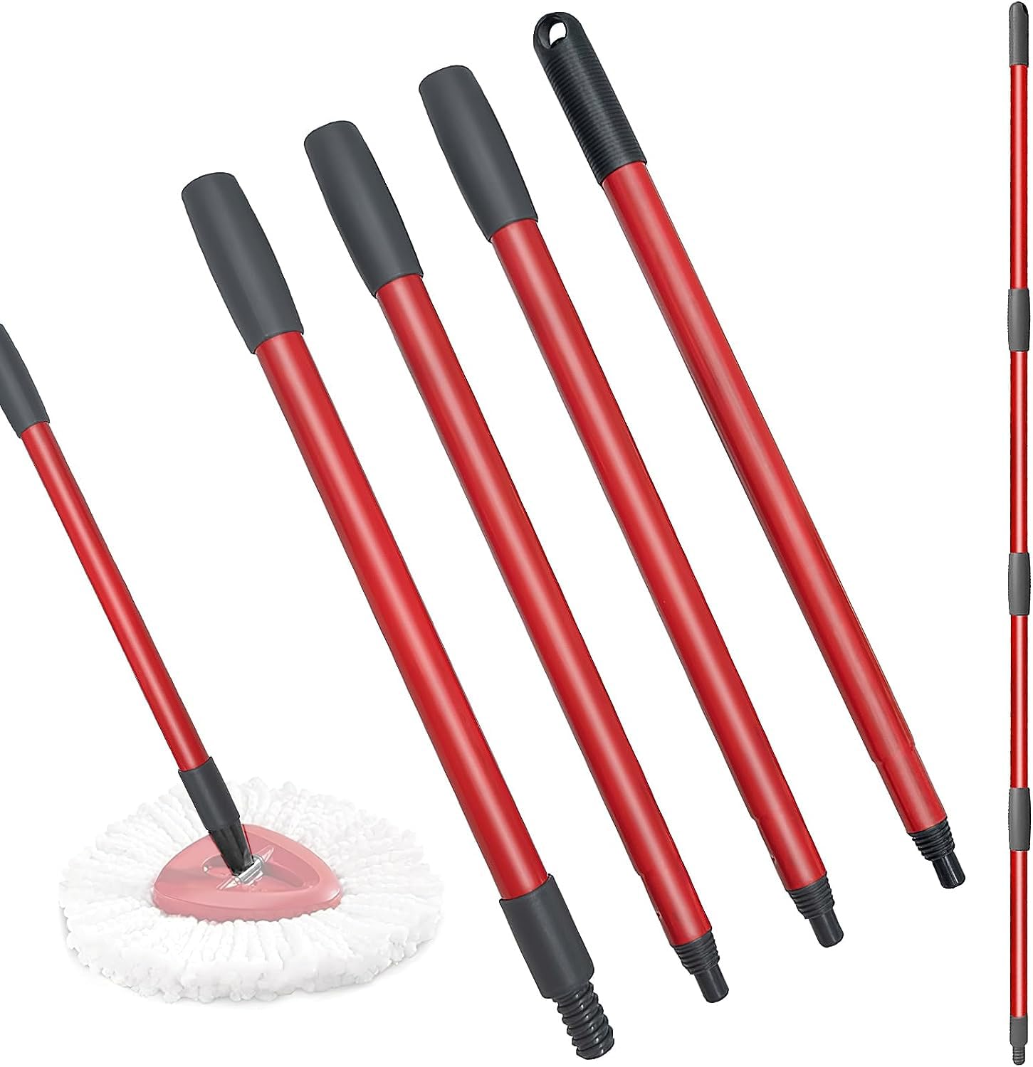 Qulable Spin Mop Replacement Handle - 4-Section Adjustable 30