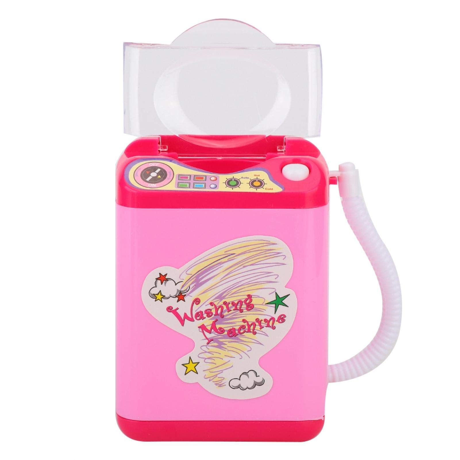 Electric Makeup Brush & Sponge Cleaner - Automatic Mini Washing Machine for Cosmetics Tools | Perfect for Women's Beauty Routine & Kids Pretend Play (Pink)
