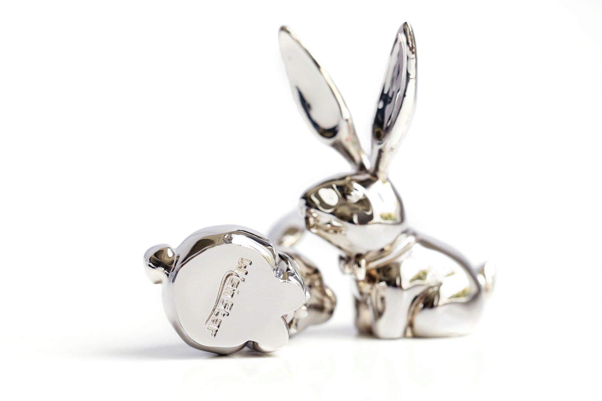 Bunny Ring Holder - Elegant Chrome Jewelry Organizer for Rings, Earrings & Small Accessories | Perfect for Bathroom Countertop, Dresser, and Vanity Display