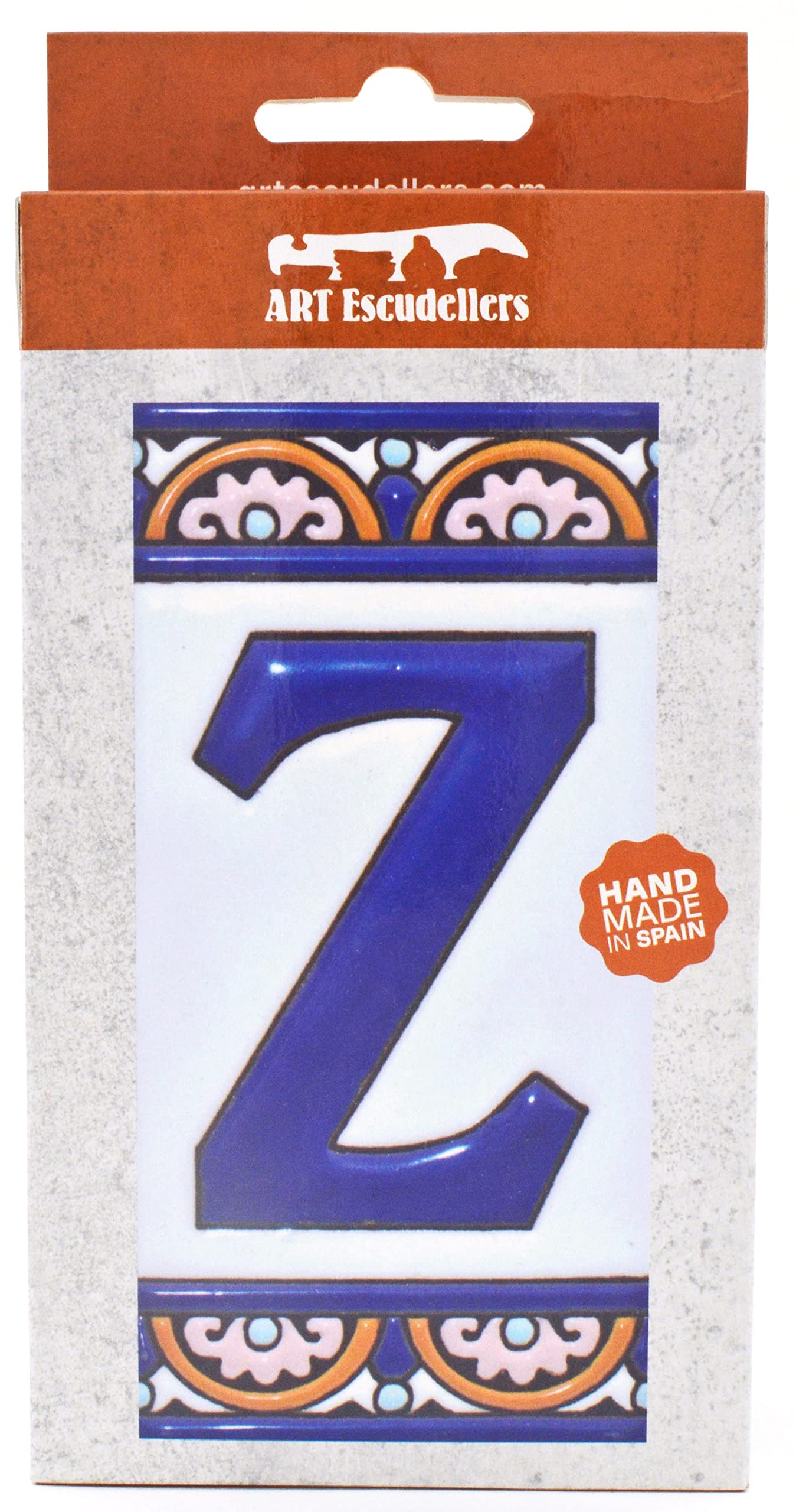 6 Inch Handpainted House Letter Tiles - Custom Address Signs, Names & Numbers for Home Decor - ARCO GRANDE Design 5.86