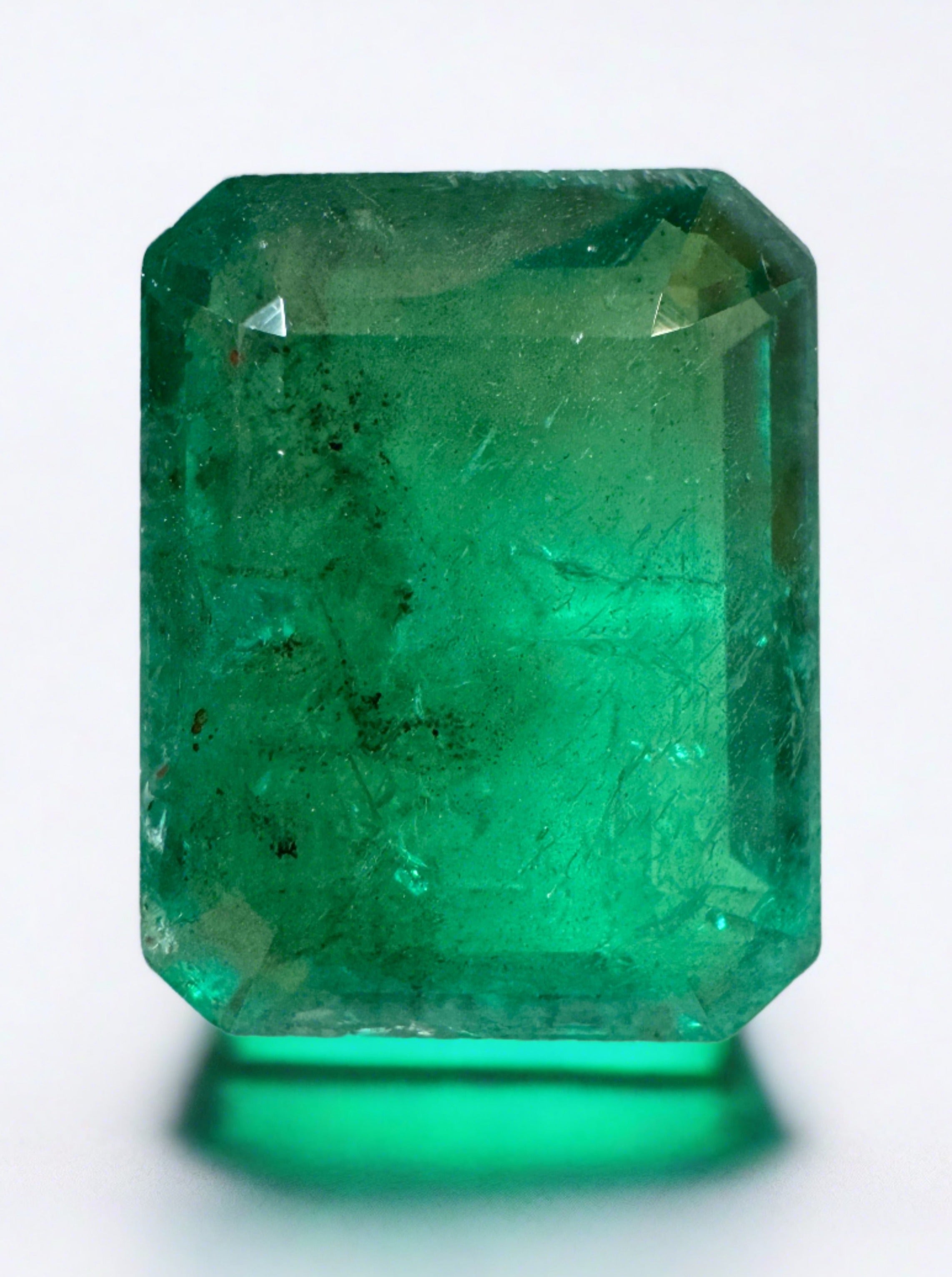 14.13 Carat Natural Zambian Emerald - Loose Green Emerald Cut Gemstone 16.5x13mm for Jewelry Making, Engagement Rings & Luxury Gifts