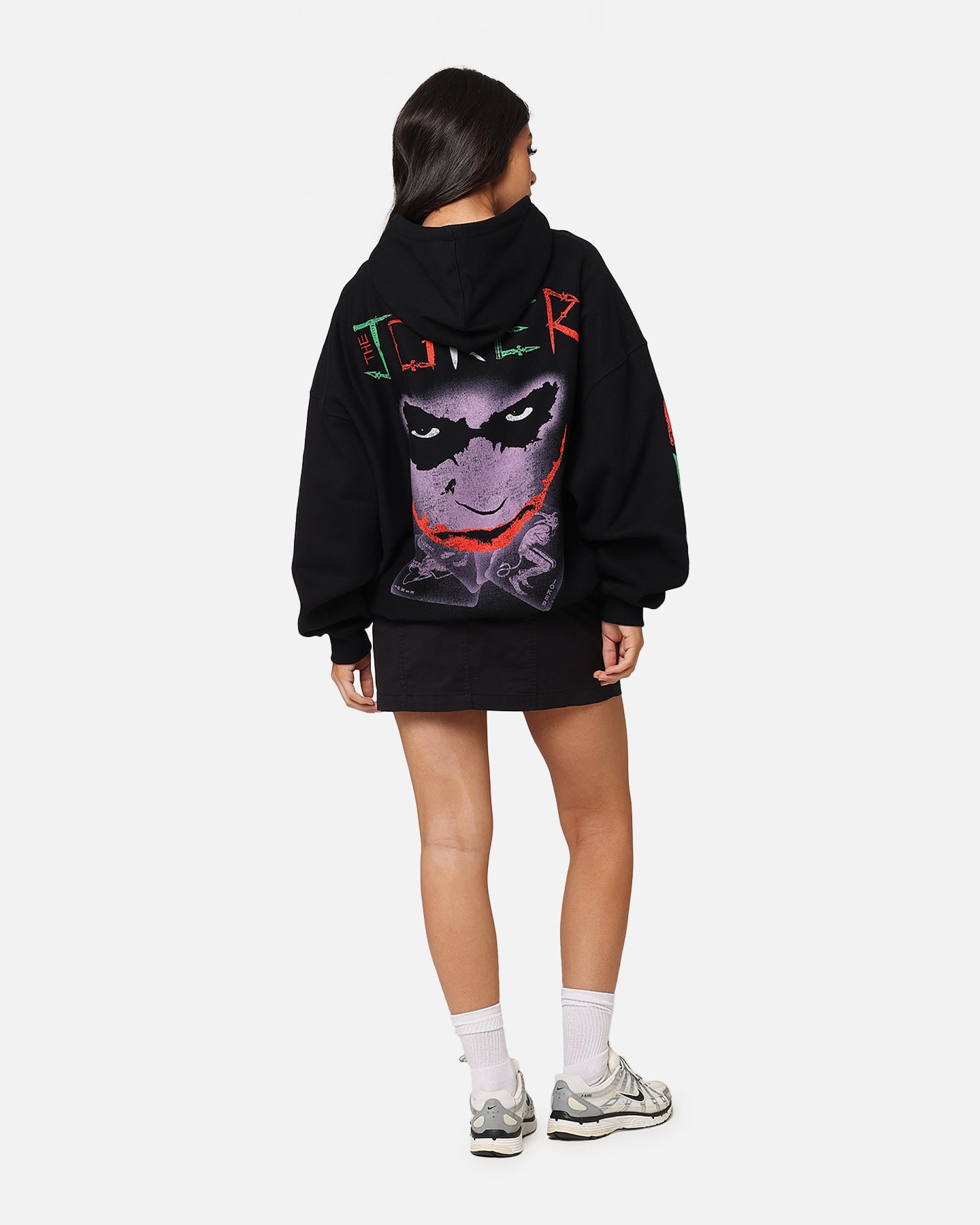 Premium DC Batman The Joker Scars Hoodie - American Thrift Black Sweatshirt for Cosplay, Halloween & Comic Con