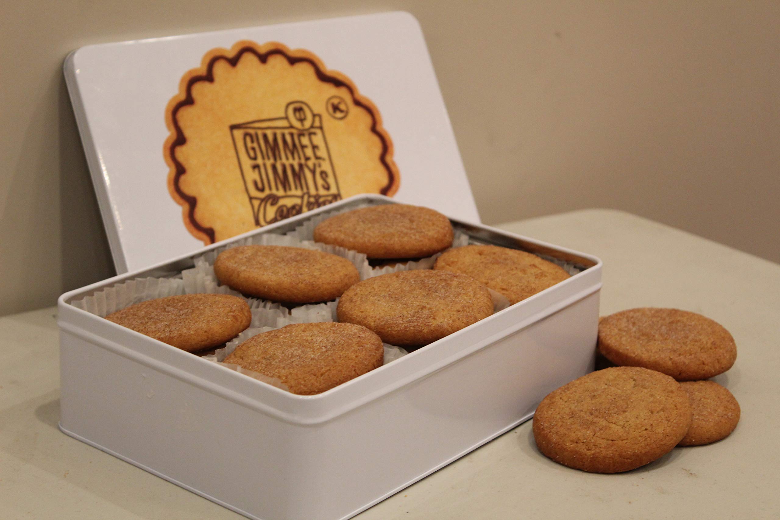 Gimmee Jimmy's Fresh Baked Sugar Cookies - 8 Lb Bulk Pack in Decorative Cookie Tin | Perfect for Parties, Gifts & Holiday Treats