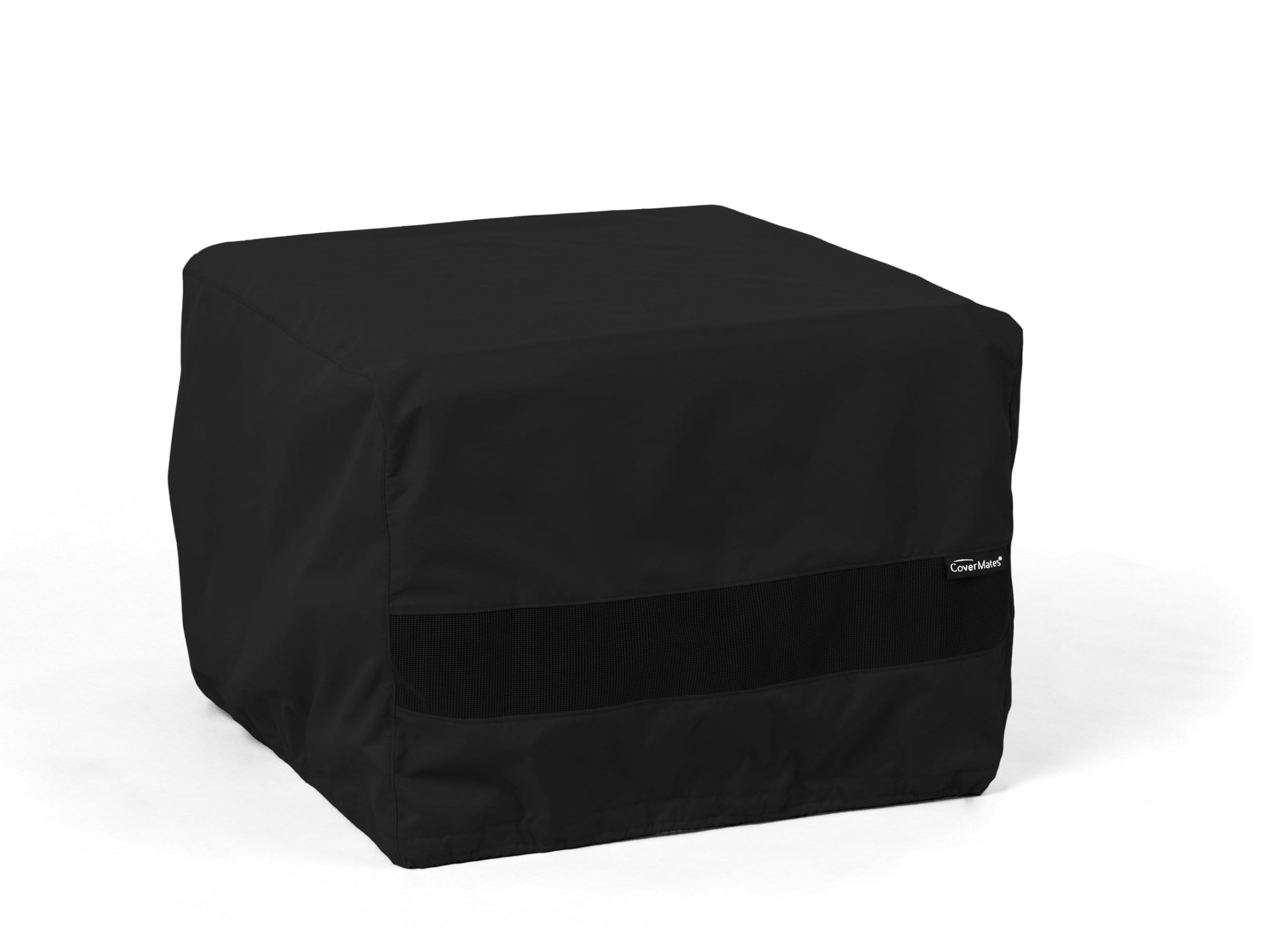 Waterproof Square Dining Table Cover 52x52 Inches - Breathable Mesh Polyester Patio Tablecloth for Outdoor Use, Fits 52W x 52D x 25H, Black - Perfect for Backyard BBQ, Garden Parties & Poolside Dining