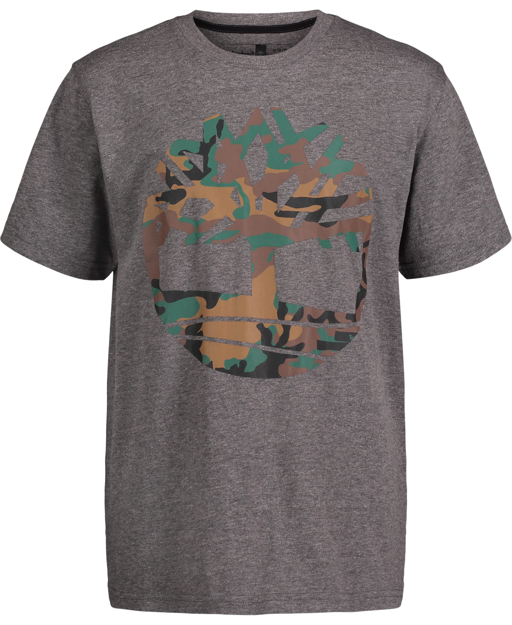 Timberland Boys' Big & Tall Short Sleeve Graphic Crew Neck Cotton T-Shirt - Casual Summer Outfit for Kids & Teens