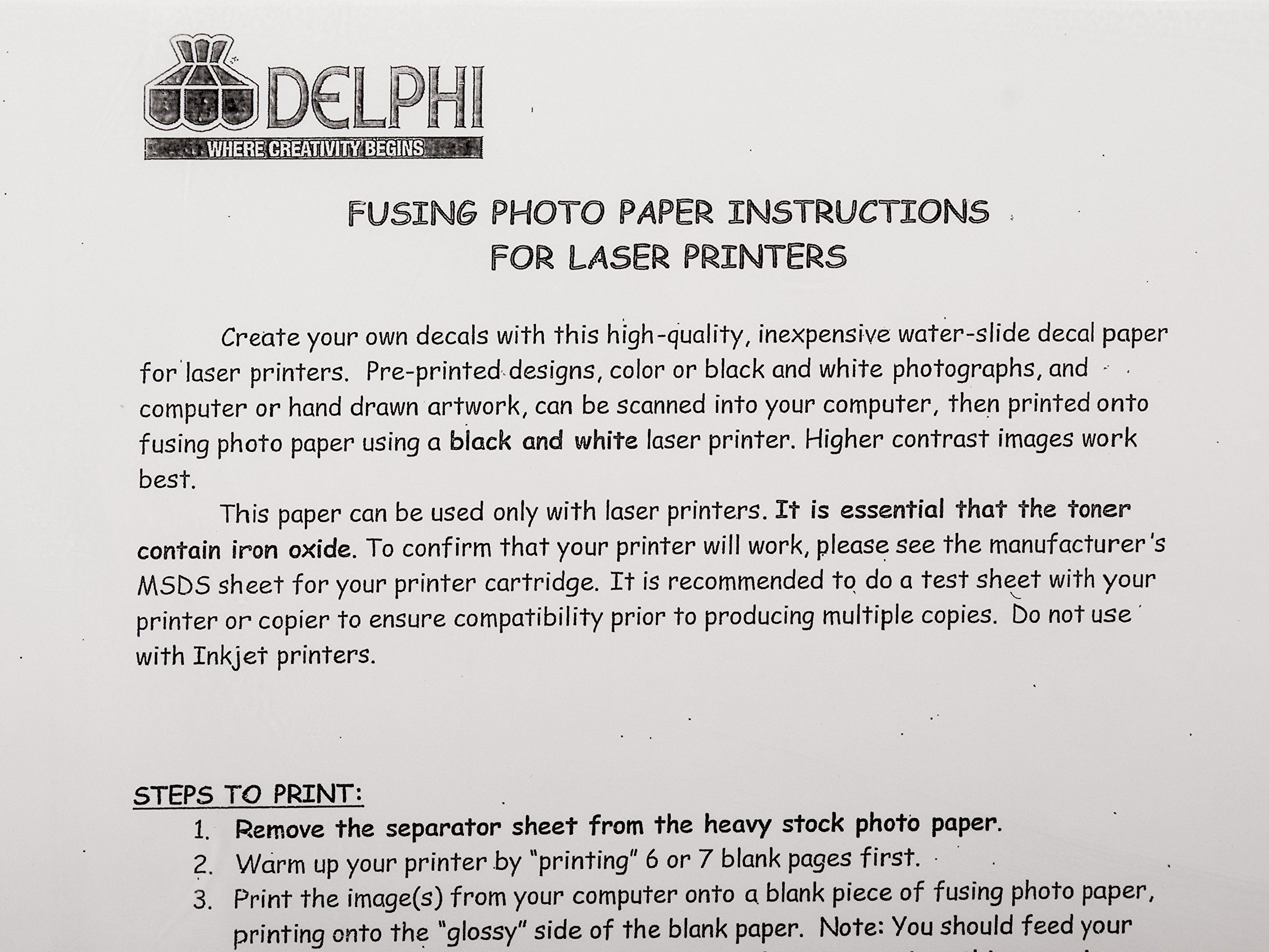Premium Fusing Photo Paper - 10 Sheets Pack for Sublimation Printing | Ideal for T-Shirts, Mugs & DIY Crafts