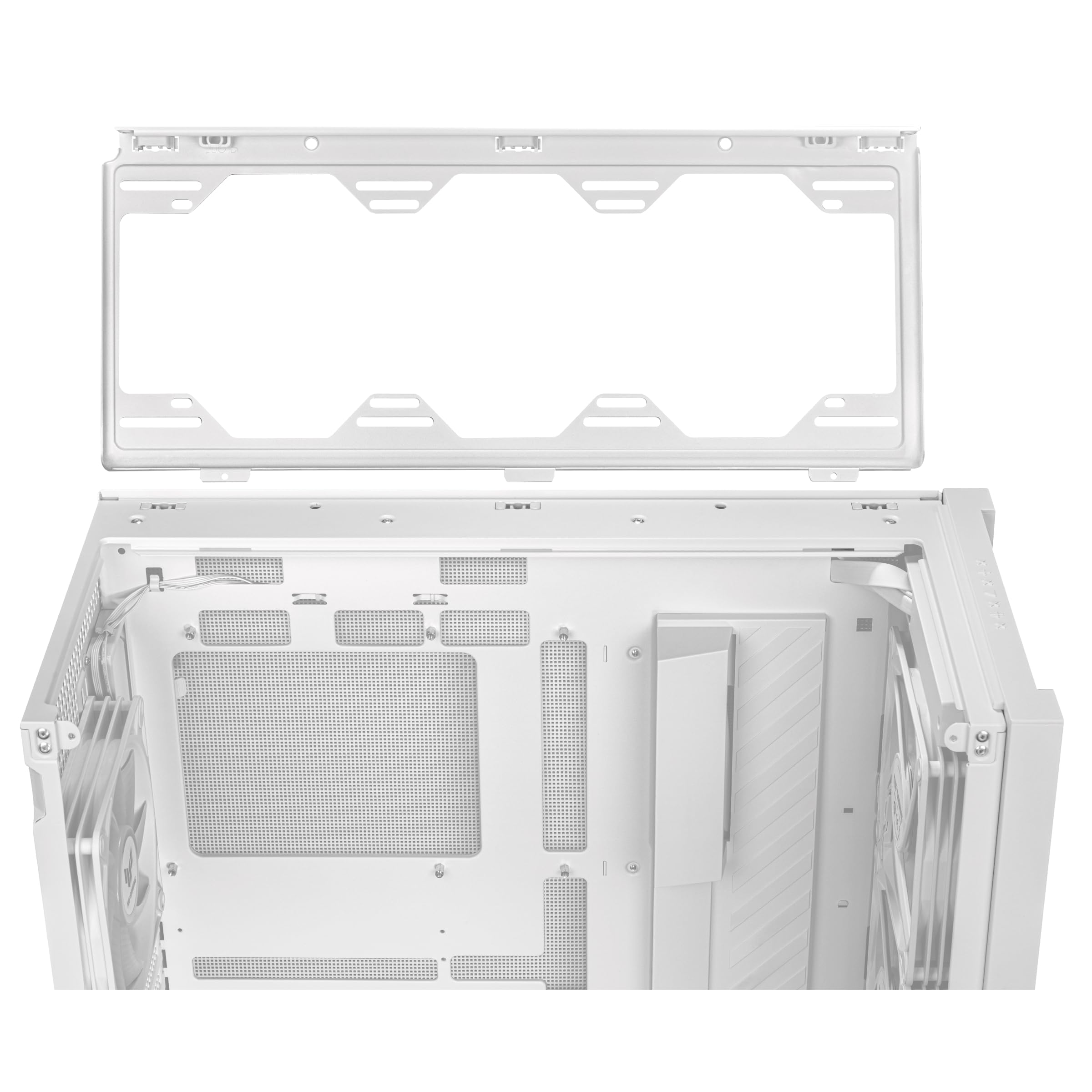 ASUS TUF Gaming GT302 ARGB White Edition ATX Mid-Tower PC Case - 4x 140mm ARGB Fans for Optimal Airflow & Cooling, Interchangeable & Detachable Panels, Hidden-Connector MB Support - Perfect for Gaming Rigs & High-Performance PC Builds