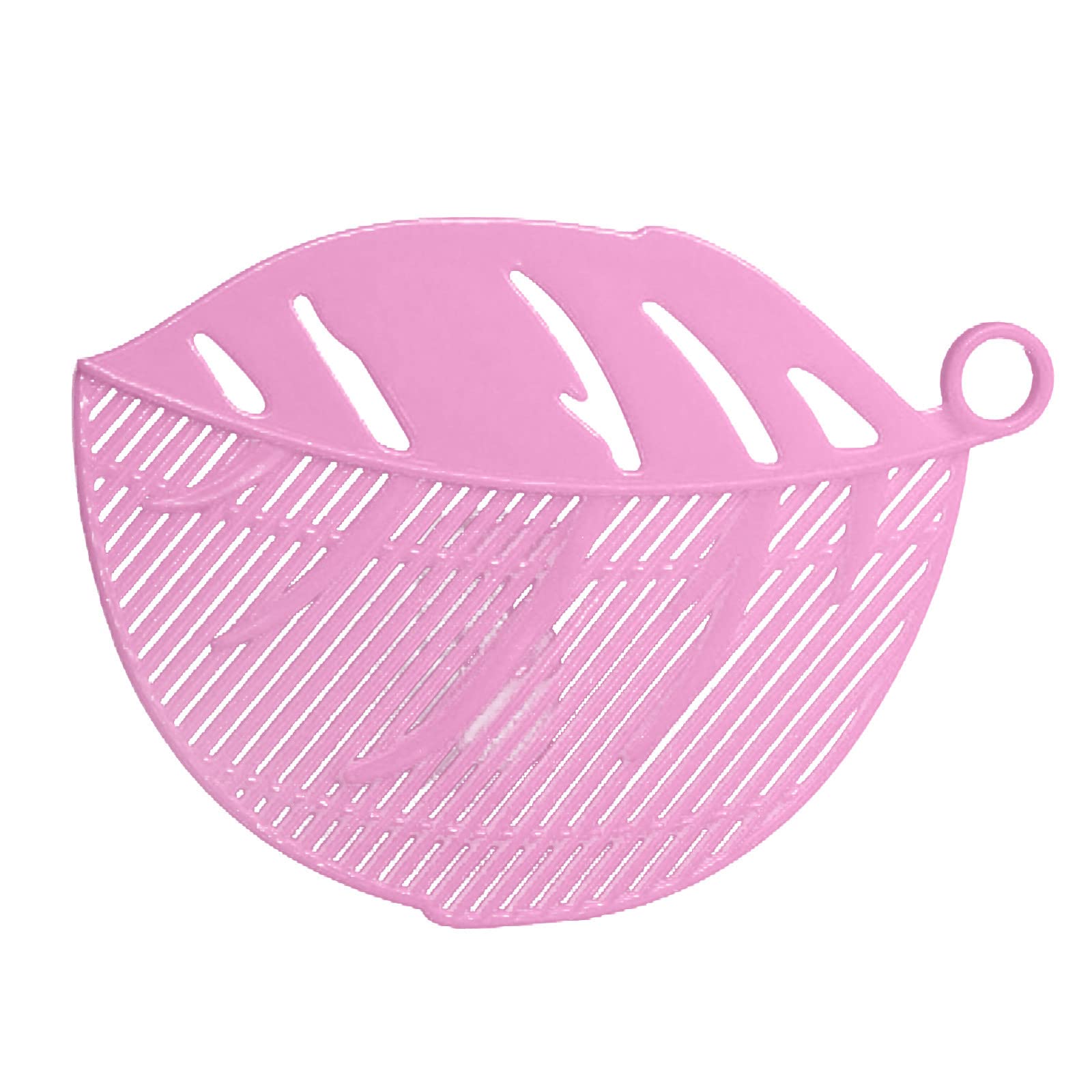 1 Pack Durable Half Round Rice Washing Sieve - Foldable Metal Dish Drying Rack & Kitchen Cleaning Tool (Pink, One Size) - Perfect for Washing Rice, Draining Pasta, and Organizing Kitchen Utensils