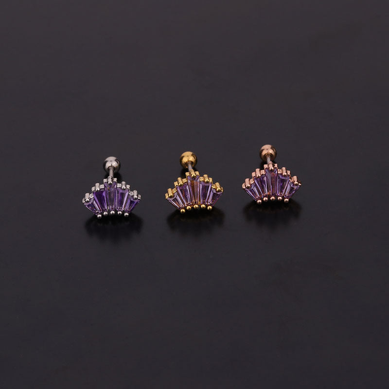 20G Cartilage Tiny Stud Earrings - Flat Back Crystal Earrings for Women | HSPJ258 | Perfect for Daily Wear, Parties & Gifts