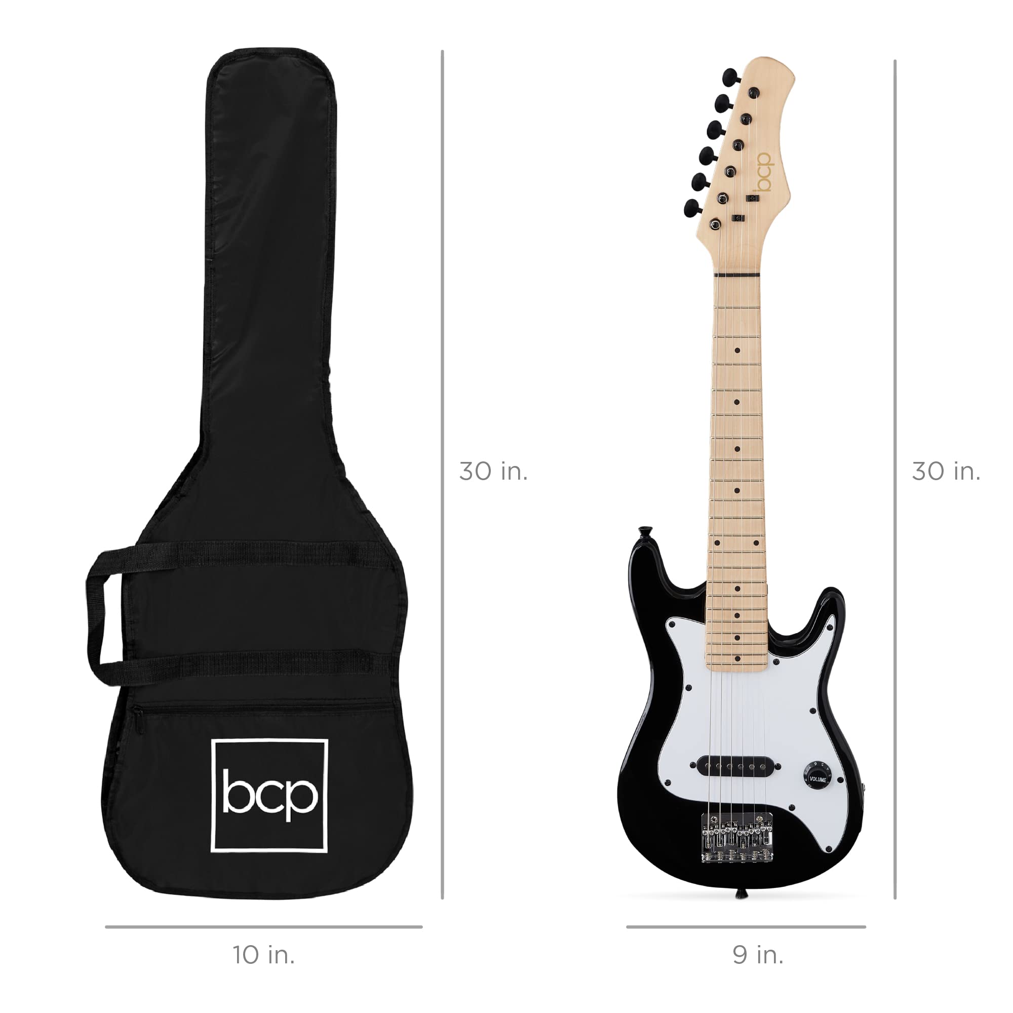 Best Choice Products 30-inch Electric Guitar Starter Kit for Beginners with 5W Amp, Gig Bag, Strap, Strings & Picks - Black | Perfect for Learning, Practice & Home Performances