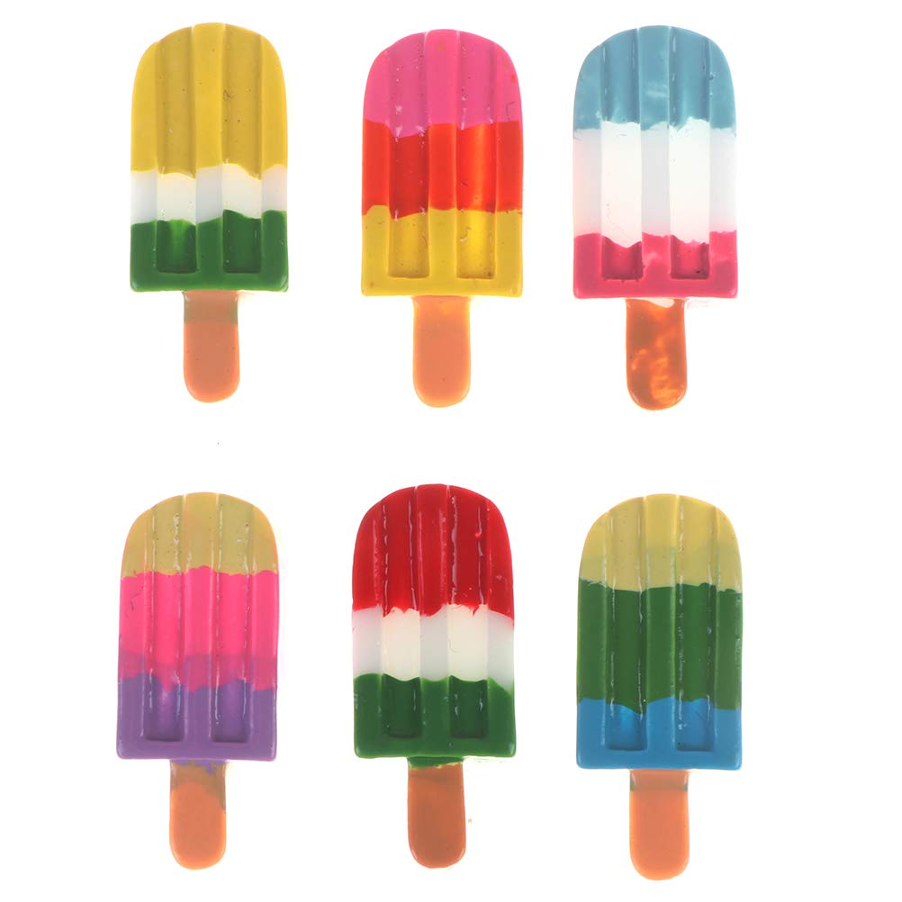 30Pcs 1/12 & 1/6 Scale Dollhouse Miniature Popsicle Ice Cream Set - Perfect for Dollhouse Kitchen Accessories, Miniature Food Display, and Role-Playing Games