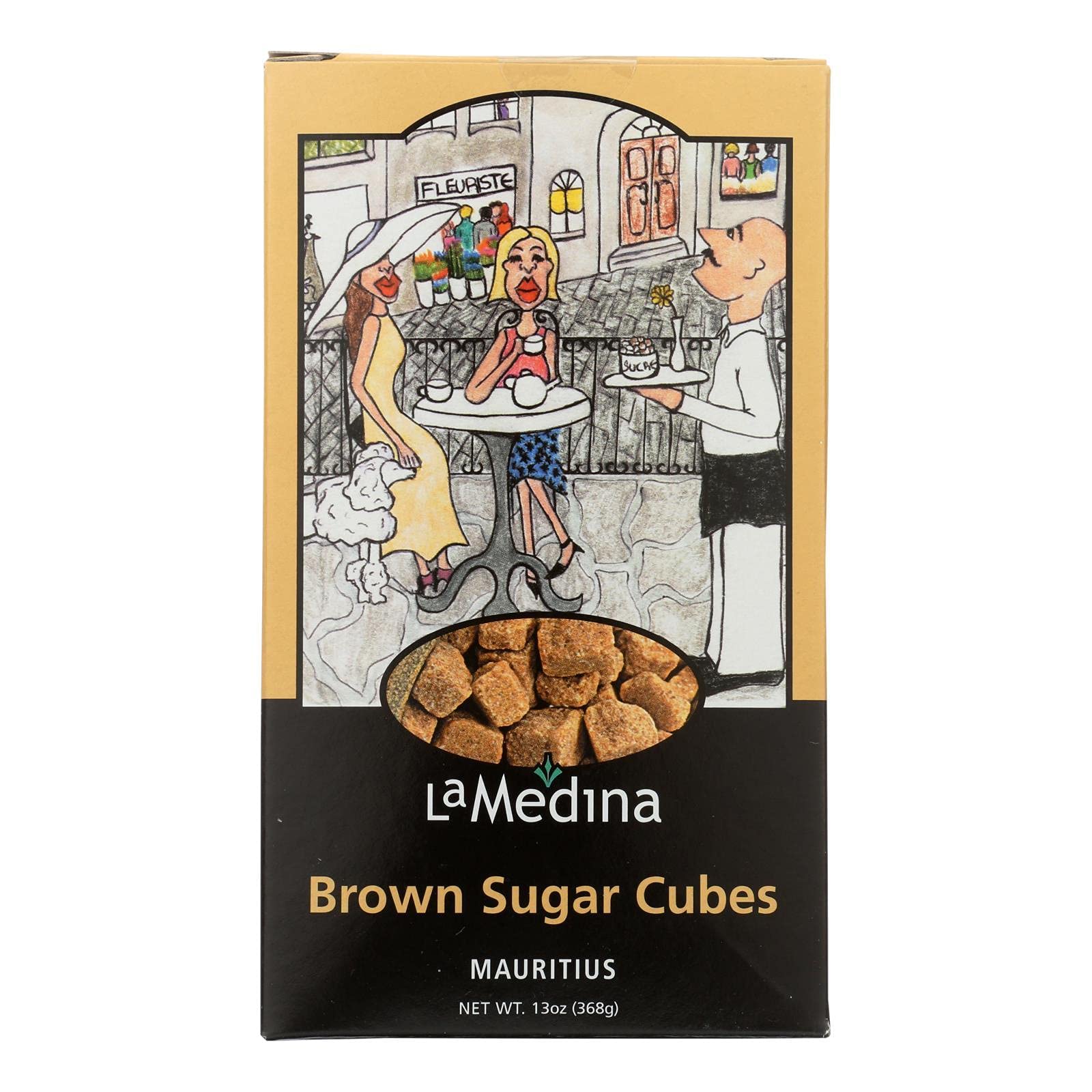 Organic La Medina Brown Sugar Cubes - 13oz (12 Pack) | Natural Sweetener for Coffee, Tea & Baking | Premium Unrefined Sugar Cubes for Cocktails & Desserts
