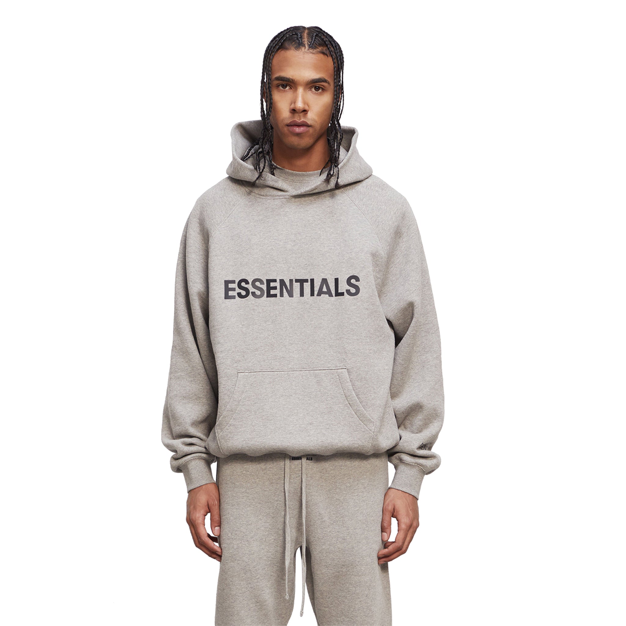 Fear of God Essentials Heather Oatmeal Hoodie - Men's Oversized Pullover Sweatshirt | Casual Streetwear for Everyday Comfort & Style