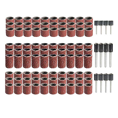 FAKEME Sanding Drum Set with 102pcs Sanding Sleeves & Mandrels (1/2