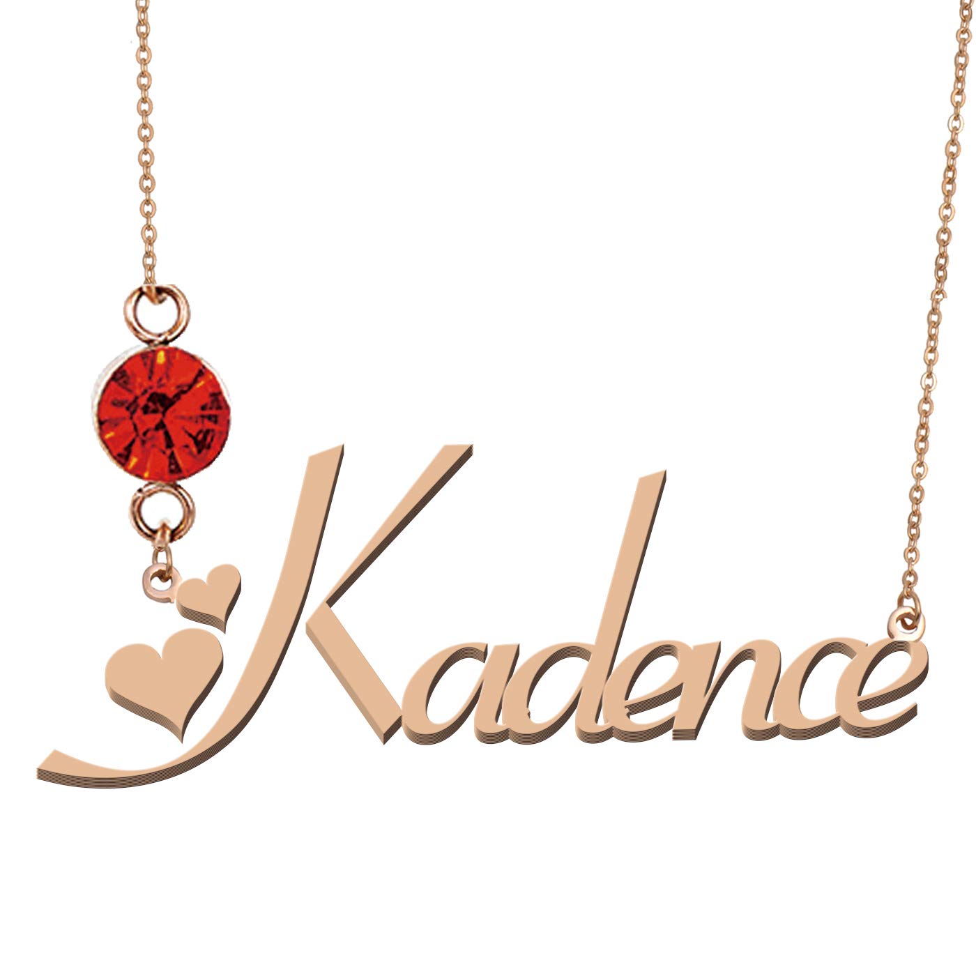 Personalized Name Necklace with Birthstone - Custom Engraved Jewelry for Women, Gift for Mom, Wife, Daughter - Perfect for Birthdays, Anniversaries & Special Occasions