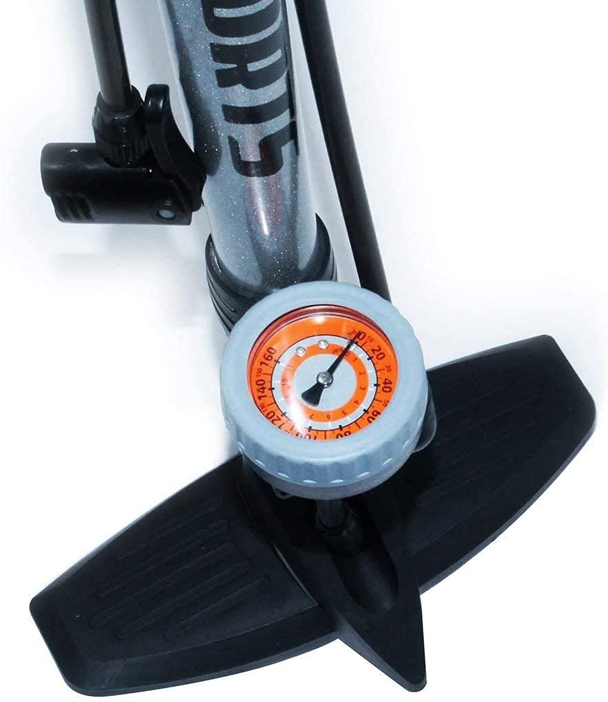 EM BIKE Bomba Portable Air Pump with Pressure Gauge - Professional Bike & Motorcycle Tire Inflator for Cycling, Commuting, and Road Trips