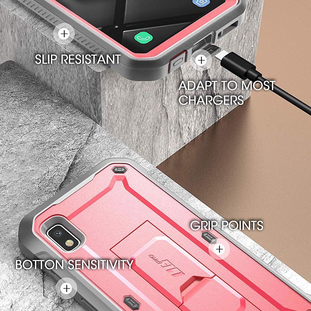 Samsung Galaxy A10e Unicorn Beetle Pro Rugged Holster Case - Shockproof, Drop Protection, Heavy Duty Armor Cover with Belt Clip - Pink | Perfect for Outdoor, Construction & Active Lifestyle Use
