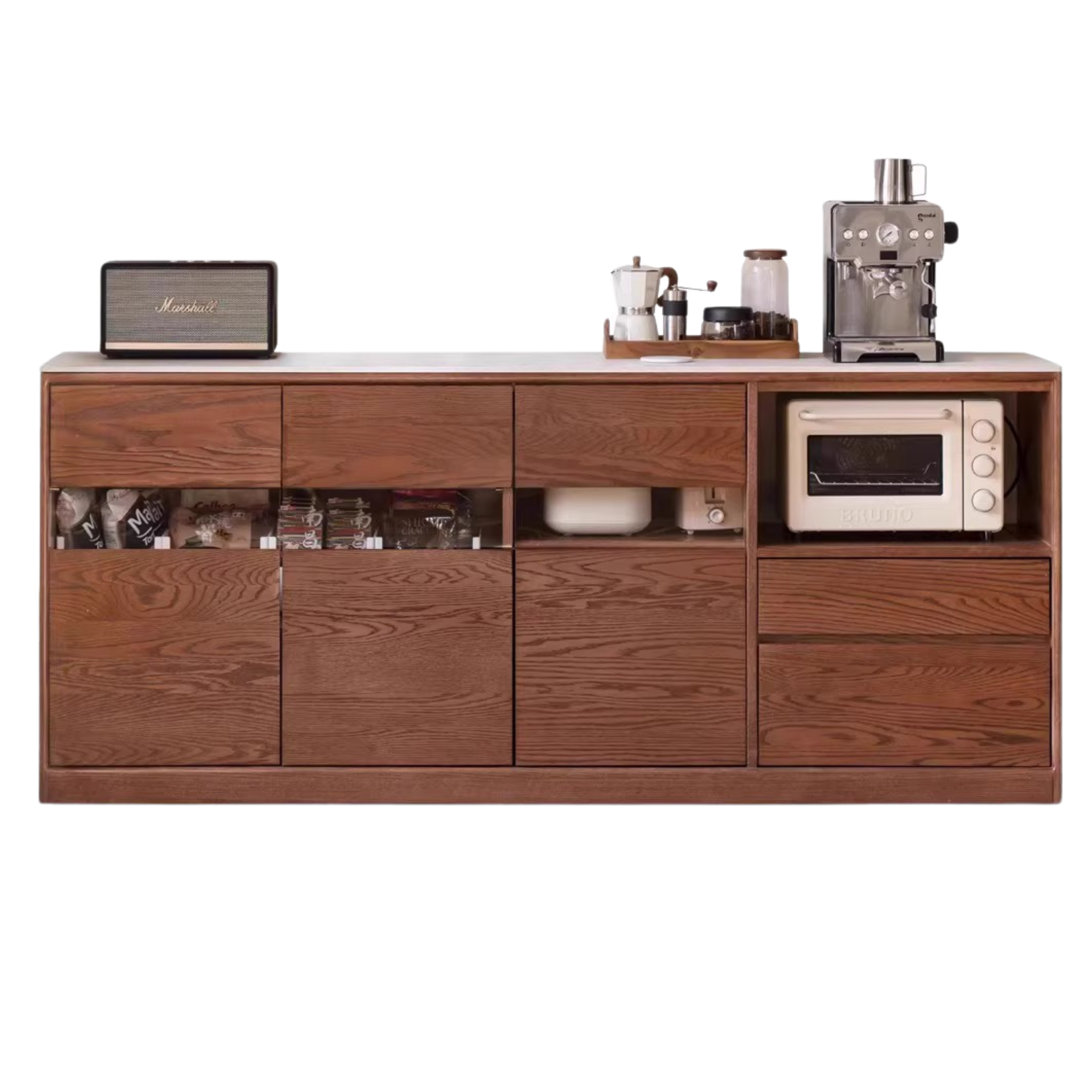 78.7x15x33.5 inch / 200x45x85сm / Walnut color / sideboard