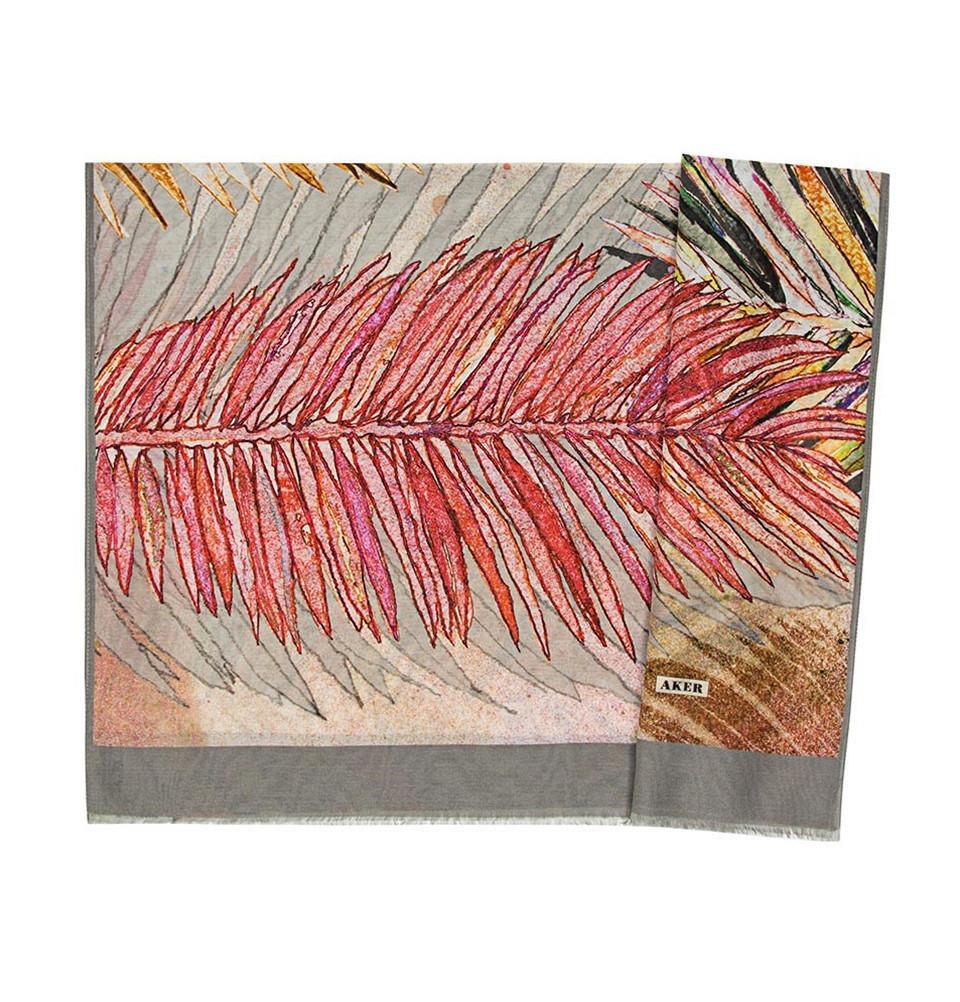Aker Premium Silk Cotton Patterned Shawl #7344 471 - Elegant Womens Wrap Scarf for Parties, Weddings & Special Occasions