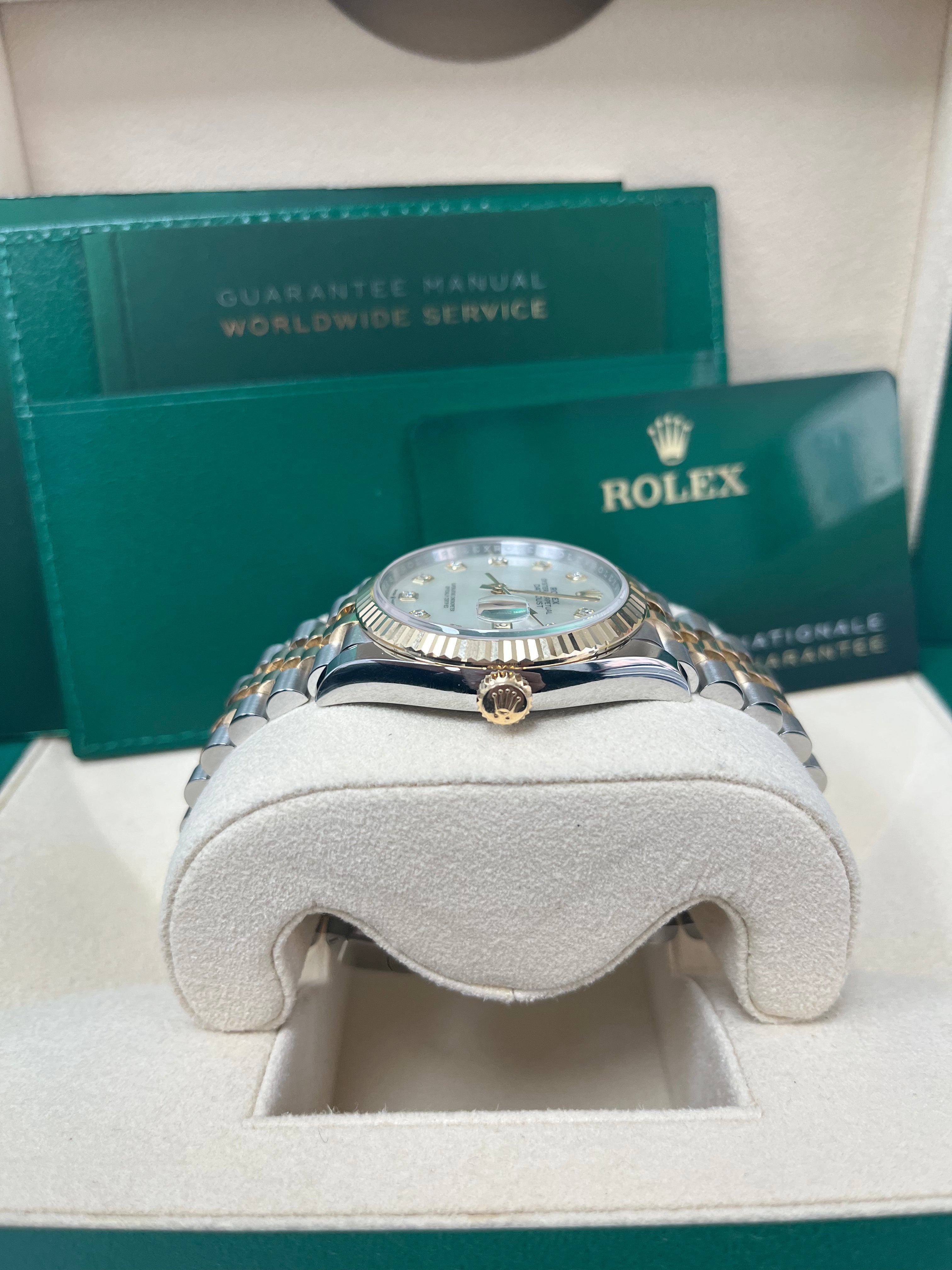Rolex Datejust 36 Two-Tone Yellow Gold Watch with Mother of Pearl Dial & Jubilee Bracelet (Ref. 126233) - Luxury Dress Watch for Business & Formal Occasions