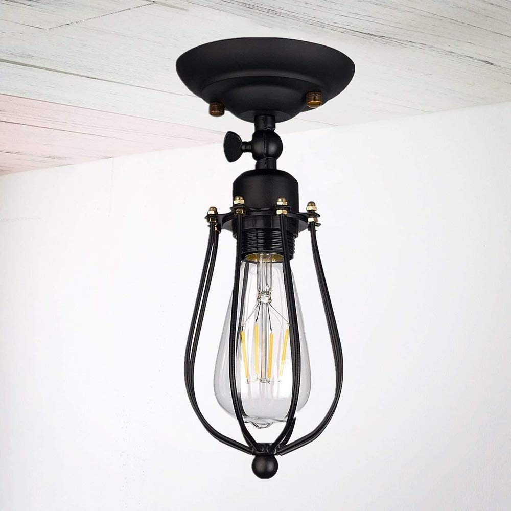 3 Pcs Adjustable Wall Ceiling Light - Industrial Iron Wrought Wall Lamp Fixture with Simple Lampshade for Living Room, Bedroom, and Office Lighting Decor