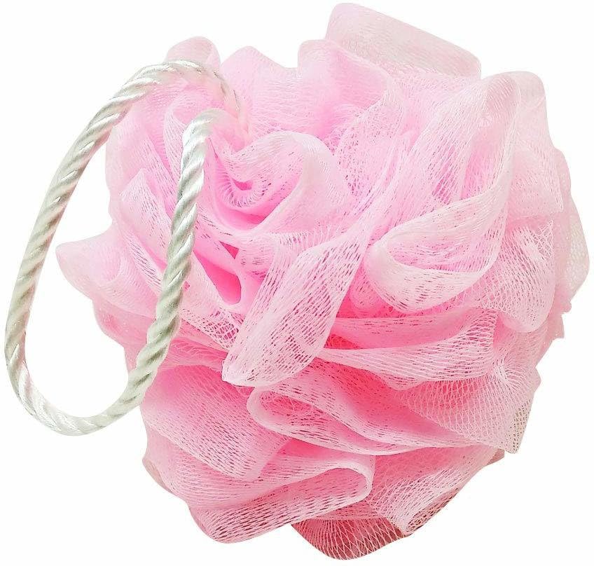 Premium Natural Loofah Sponge - Light Pink | Exfoliating Body Scrubber for Smooth Skin | Perfect for Shower, Bath & Spa Relaxation