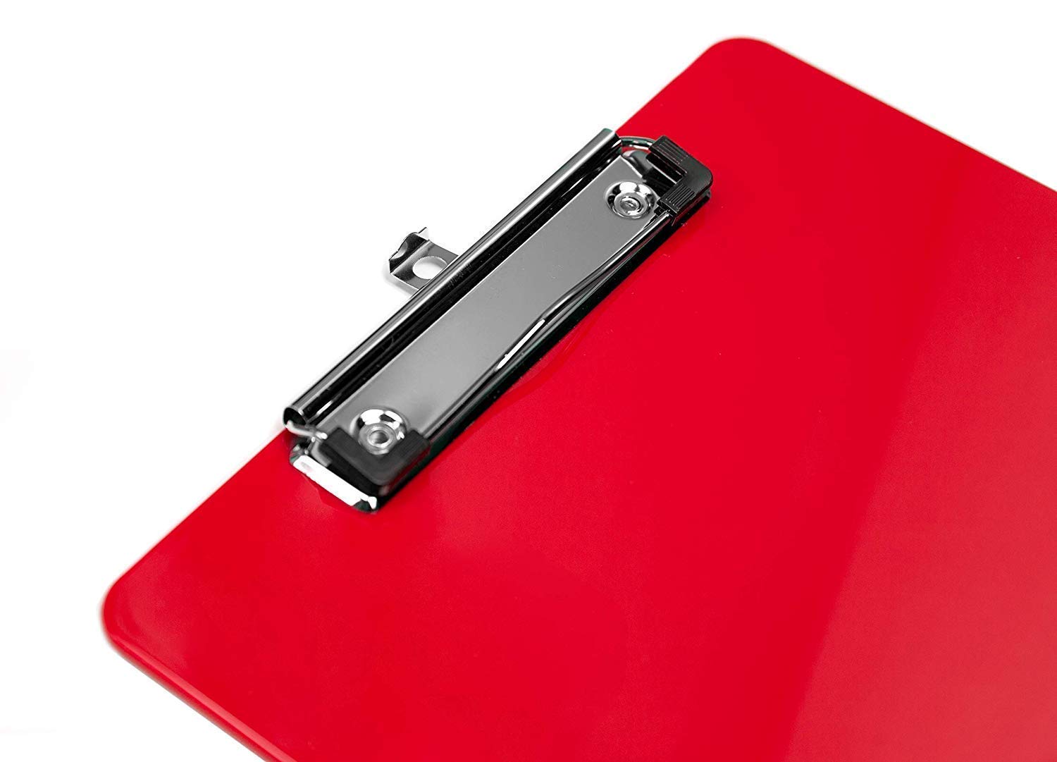 12-Pack Red Plastic Clipboards with Low Profile Clip - 12.5 x 9 Inch, Holds 100 Sheets - Durable Acrylic Clipboard Set for School, Office & Home Organization - Perfect for Students, Teachers & Professionals (Aesthetic School Supplies for Boys & Girls)