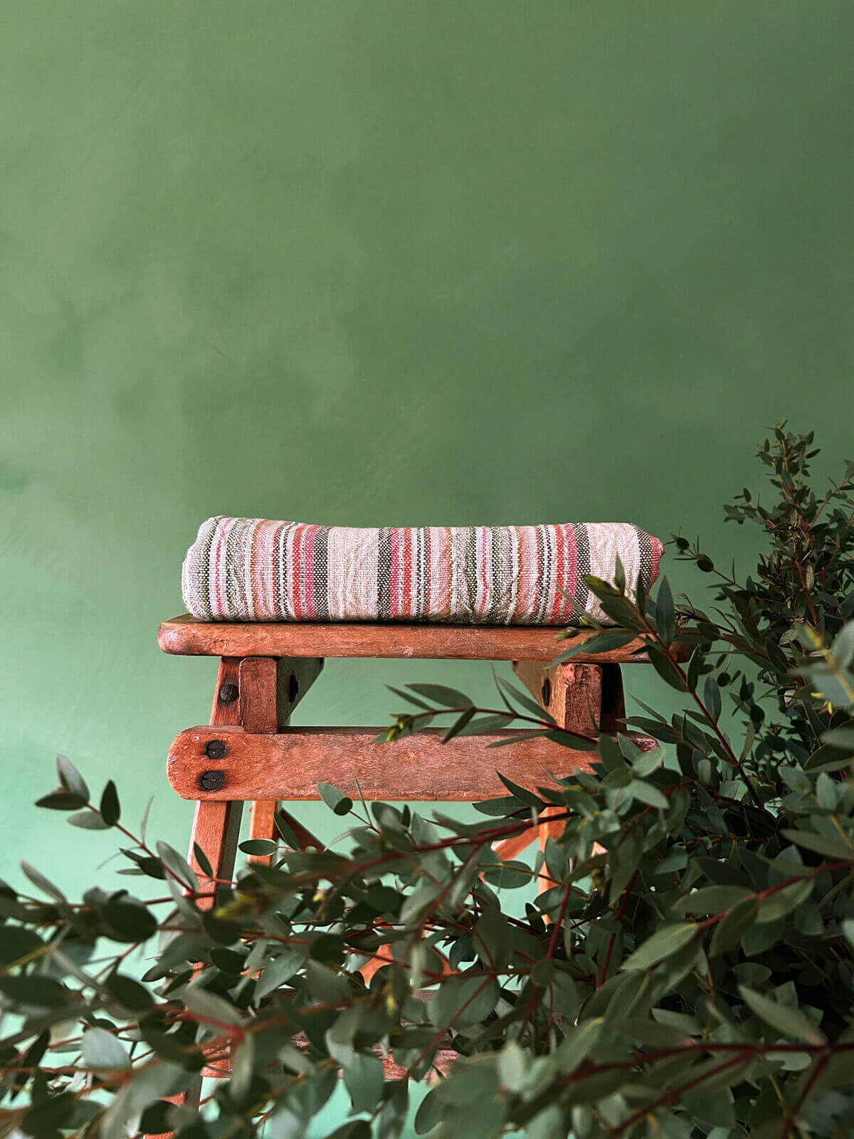 Marrakech Stripe Hammam Towel - Premium Dusty Pink & Terracotta Cotton Bath Towel for Spa, Beach, Yoga & Home Decor