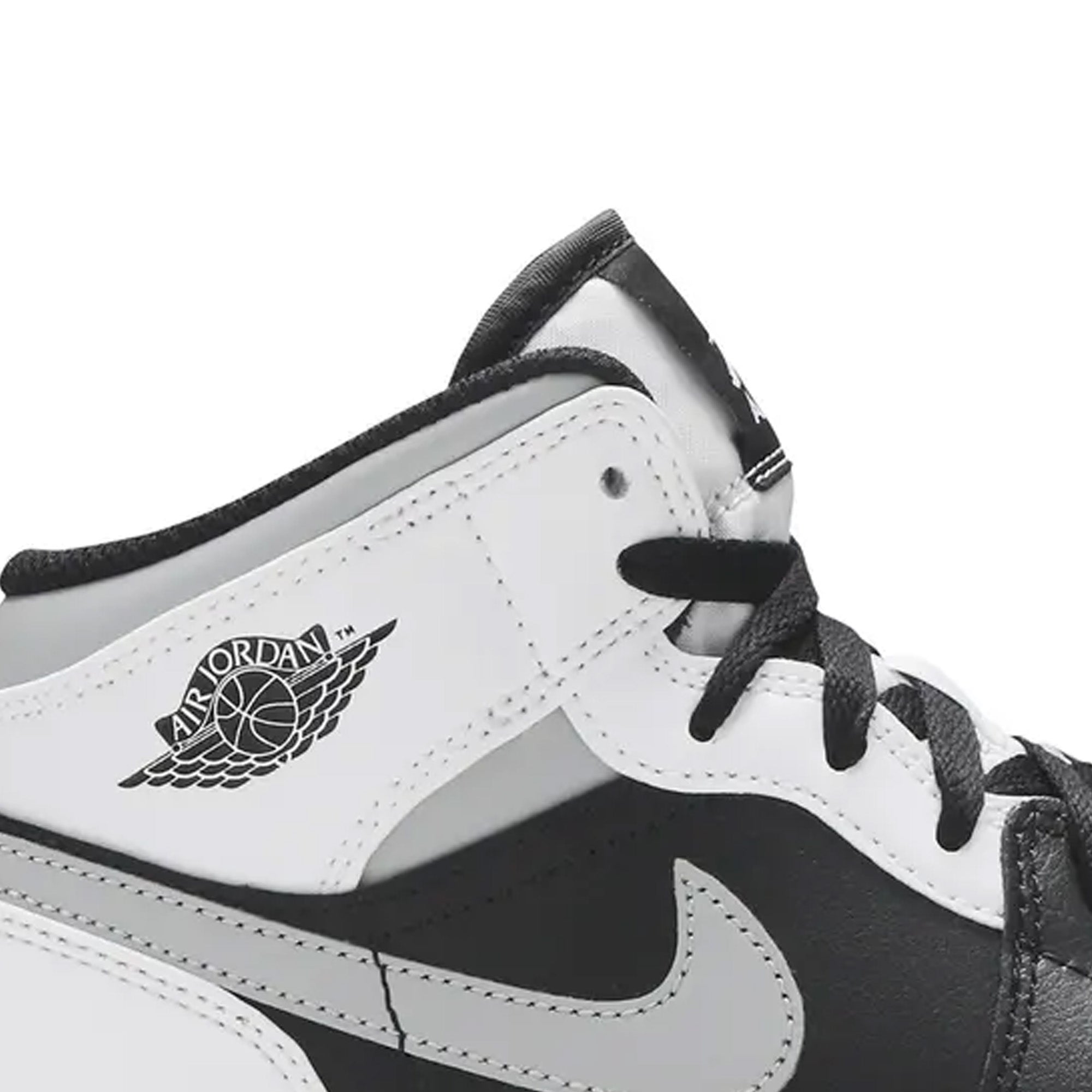 Air Jordan 1 Mid 'White Shadow' GS Sneakers - Basketball Shoes for Girls & Women - Perfect for Casual Wear, Sports & Street Fashion